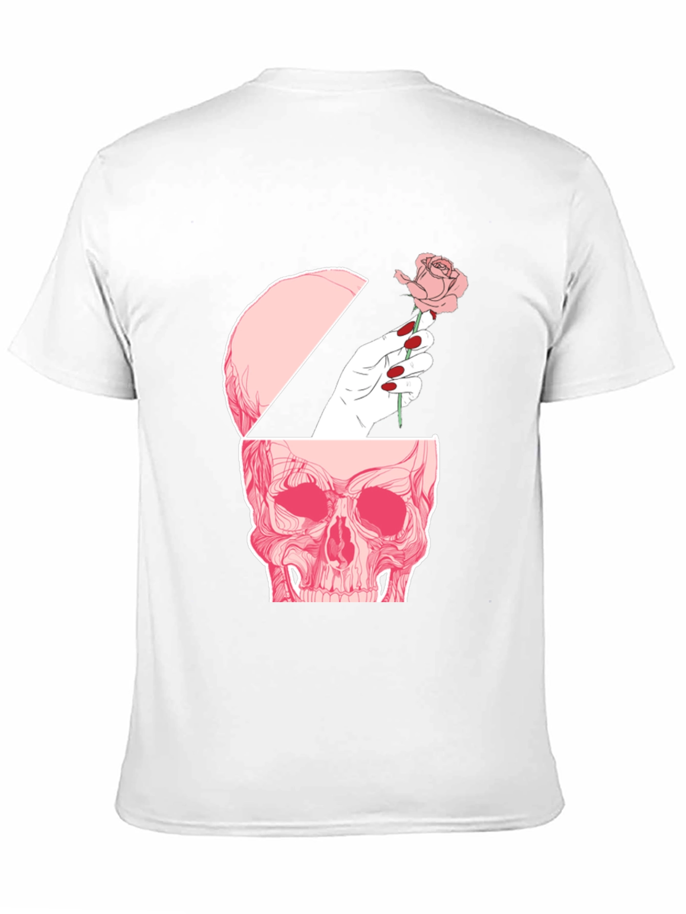 Black Skull and Rose Graphic Tee - Edgy Style view 11