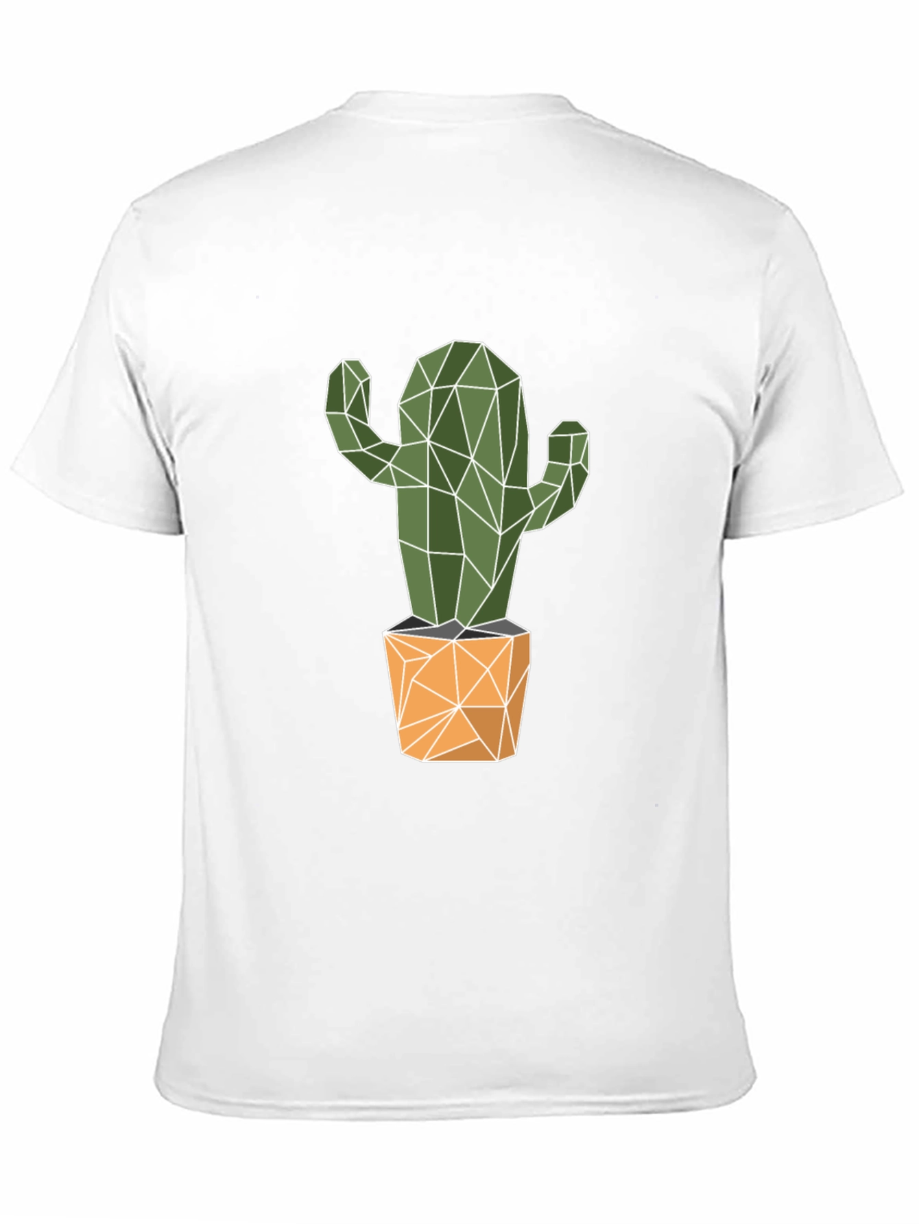 Black Geometric Cactus Graphic Tee - Stylish & Unique! view 11