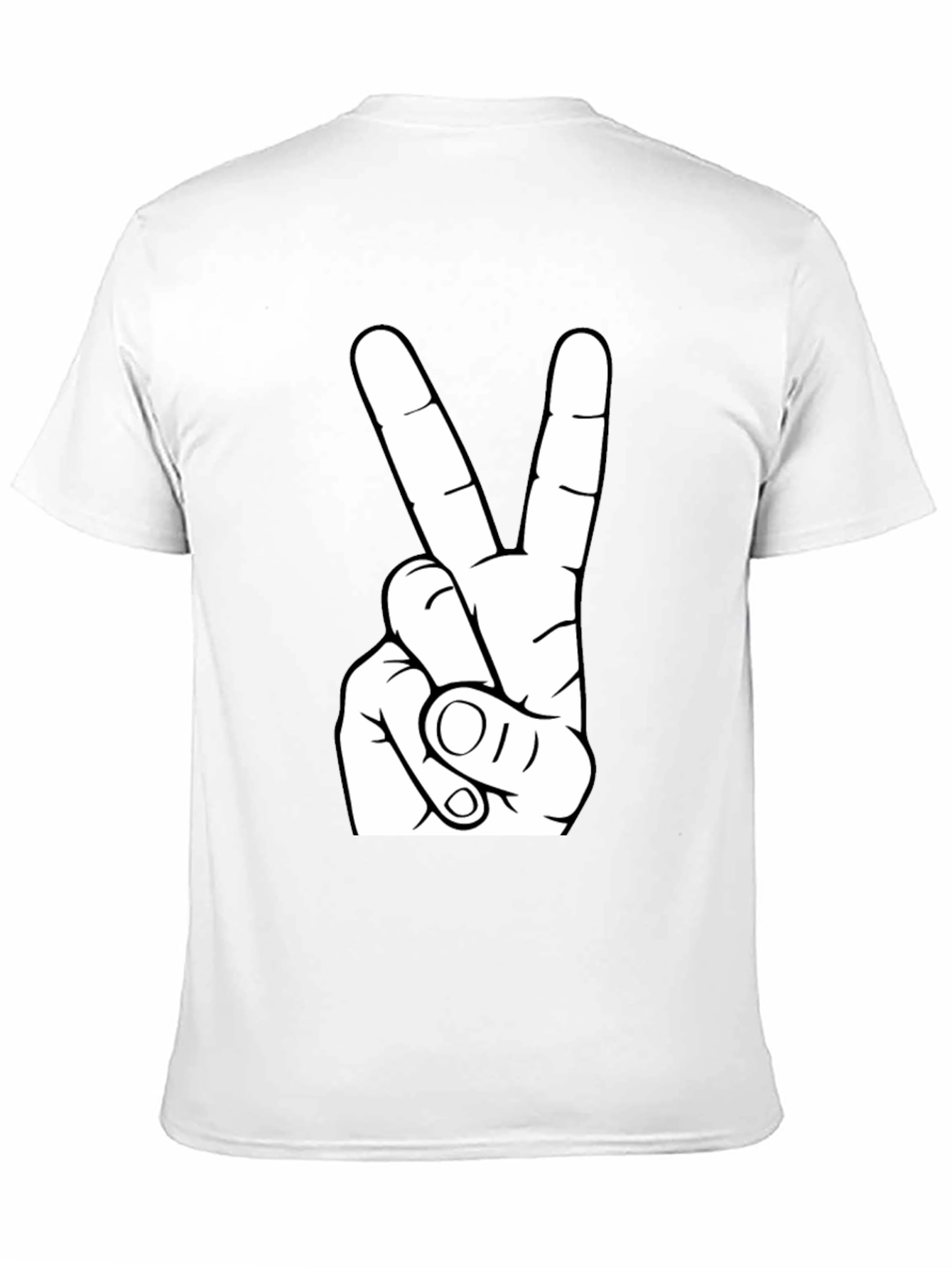 Black Peace Sign Graphic Tee - Black T-Shirt view 11