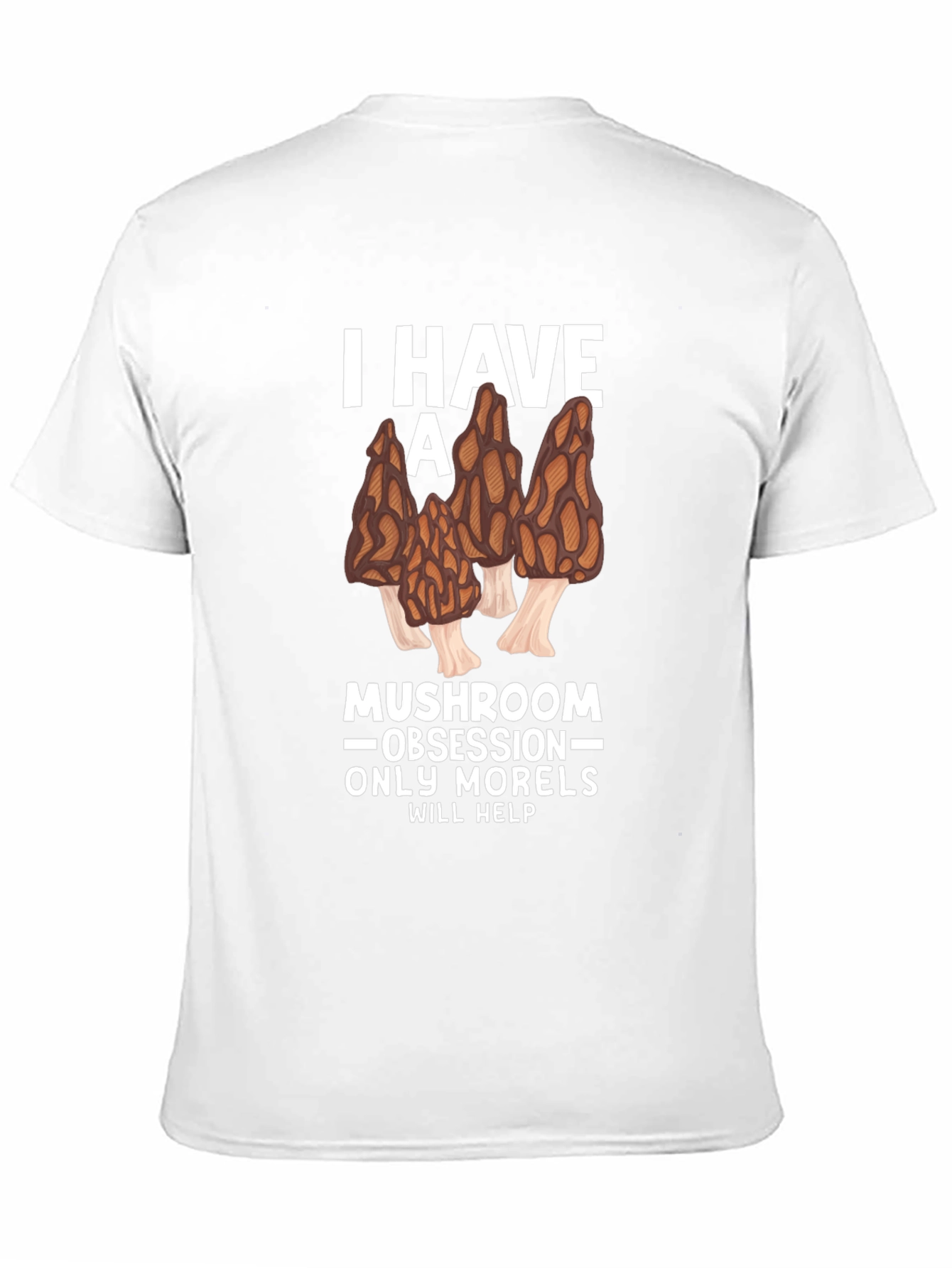 Black Mushroom Obsession Morel T-Shirt view 11