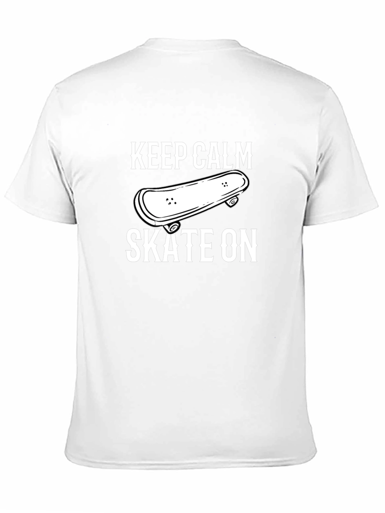 Black Keep Calm Skate On T-Shirt - Black Cotton Blend view 11