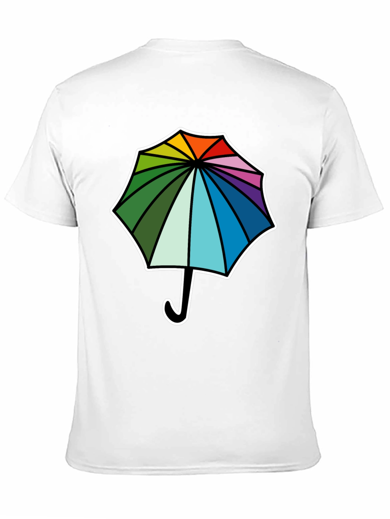 Black Rainbow Umbrella Graphic Tee - Stylish Comfort view 11