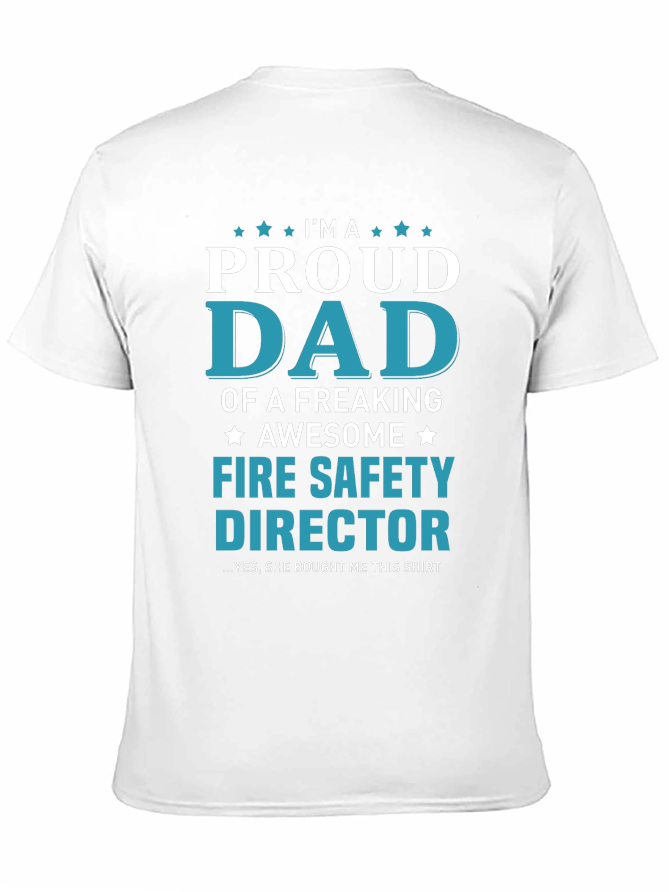 Black Proud Dad Fire Safety Director Graphic T-Shirt view 11
