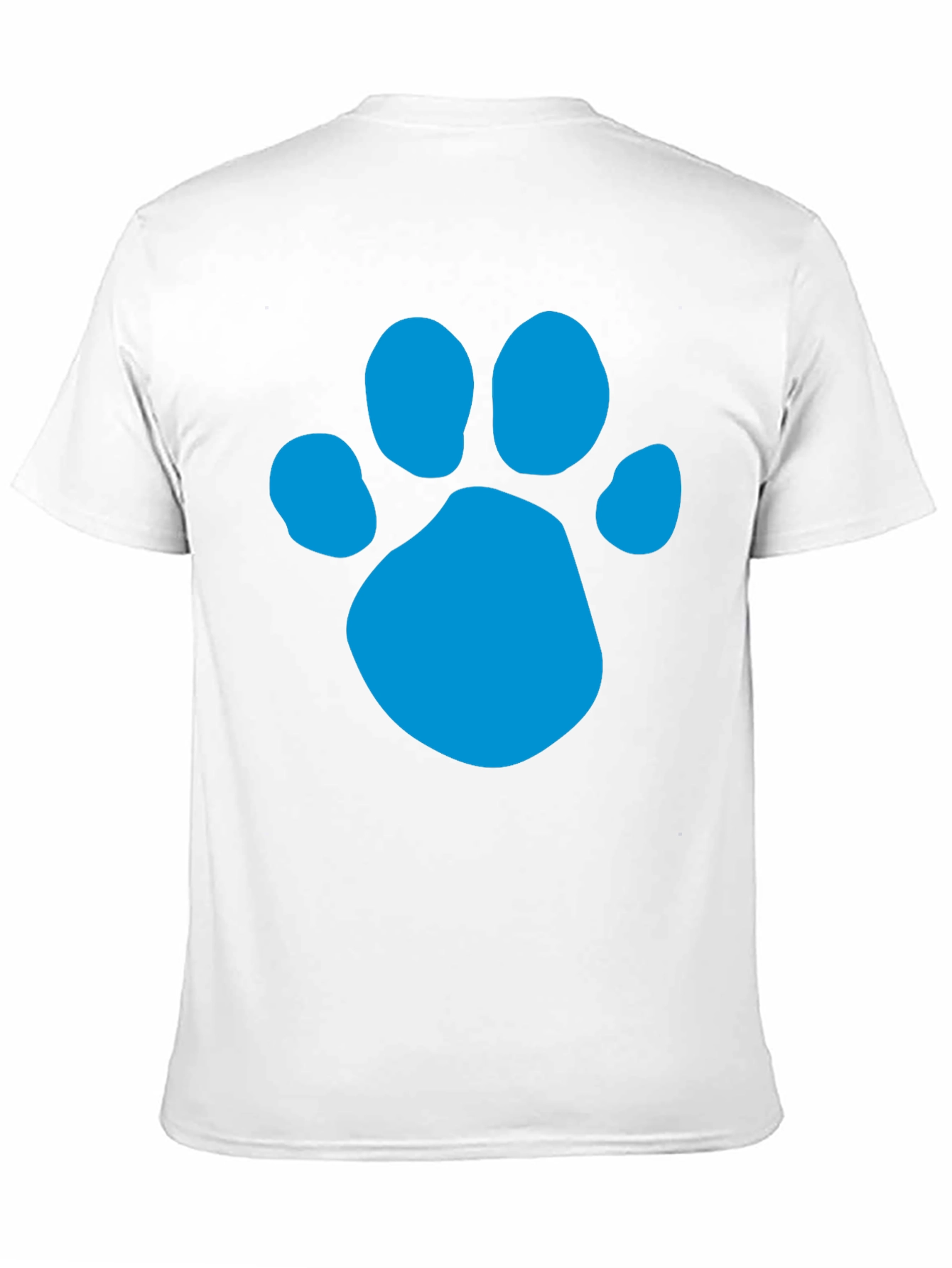 Black Paw Print T-Shirt - Black Crew Neck Tee view 11