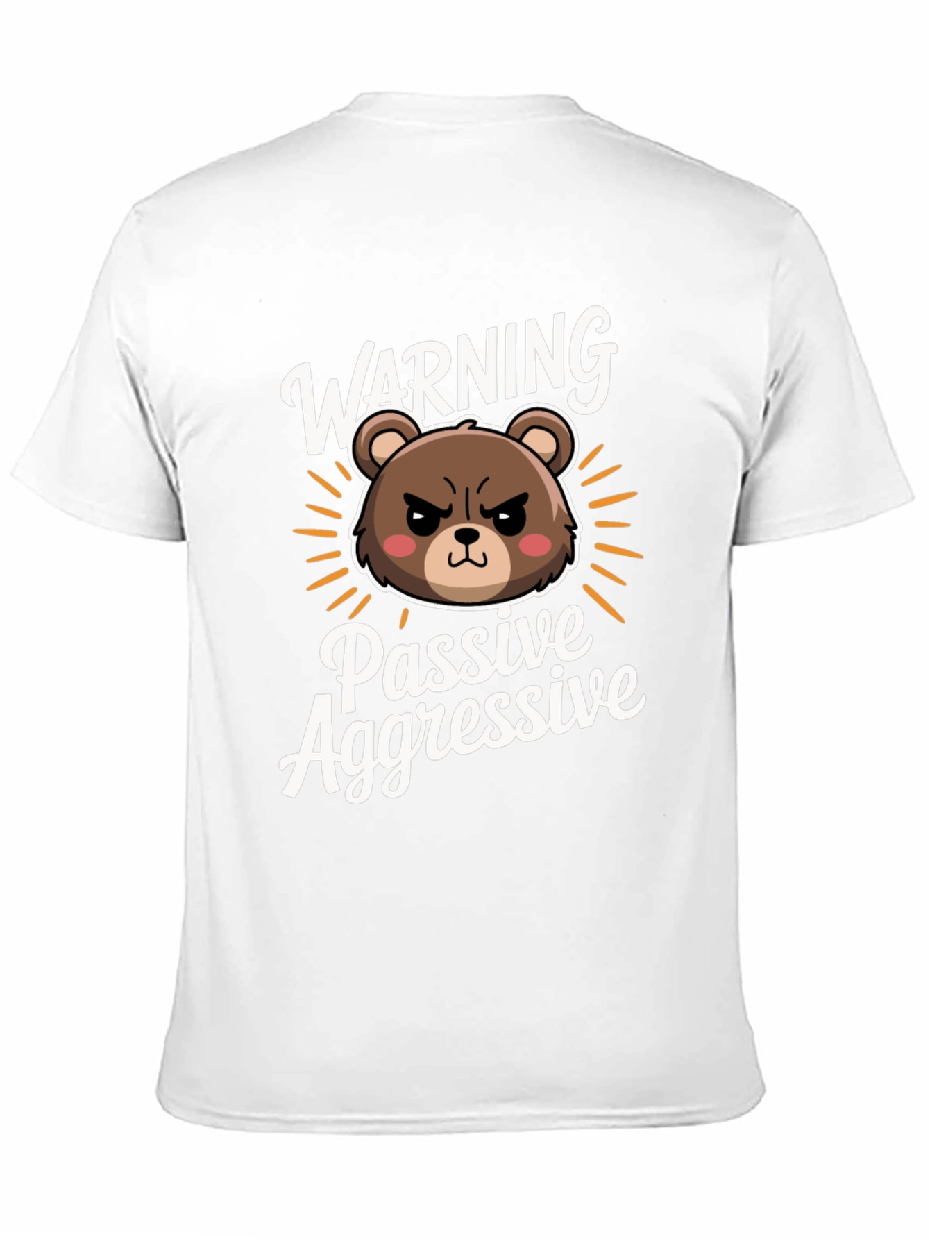 Black Passive Aggressive Bear Graphic T-Shirt view 11
