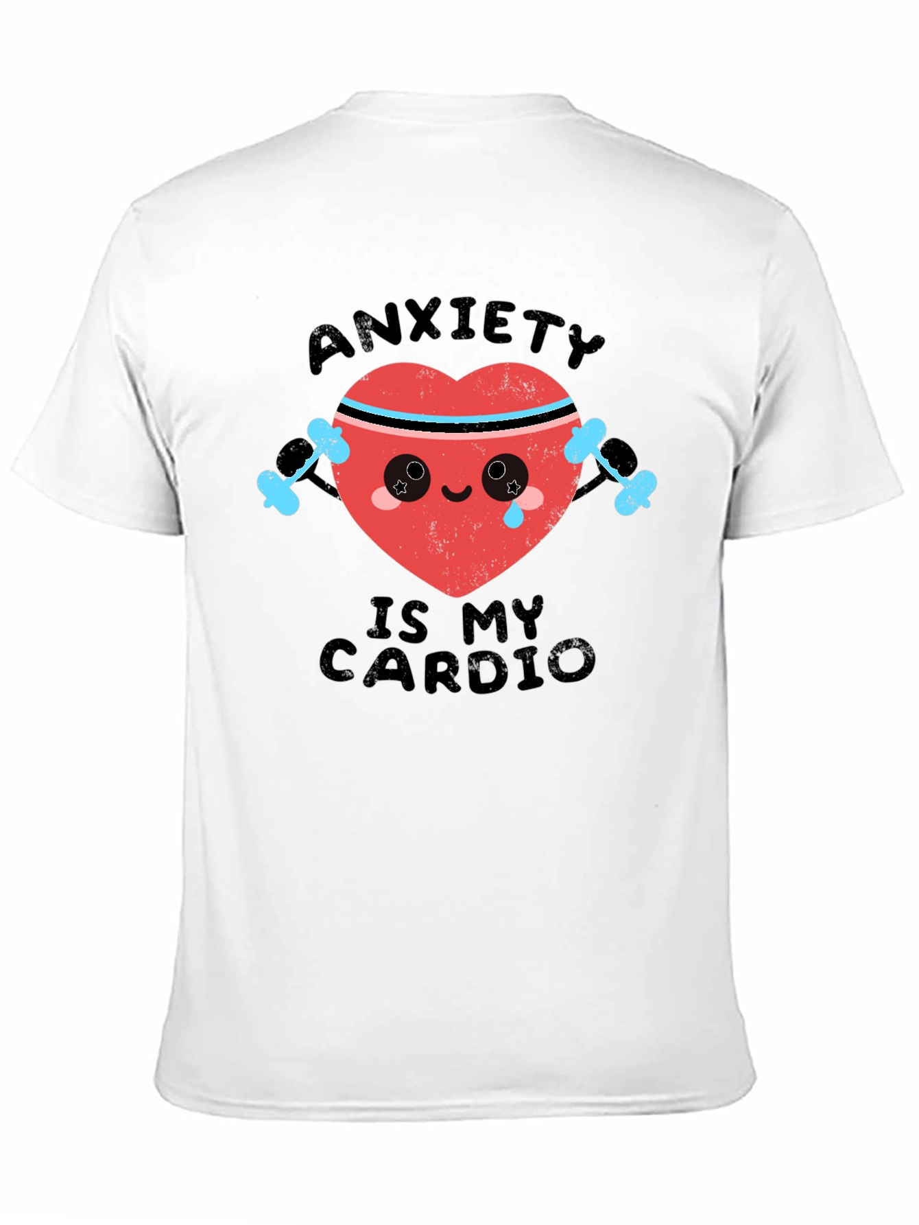 Black Anxiety Is My Cardio Funny Workout T-Shirt view 11