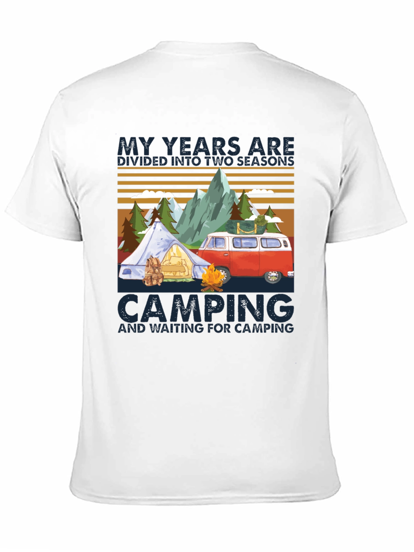 Black Camping Seasons T-Shirt view 11