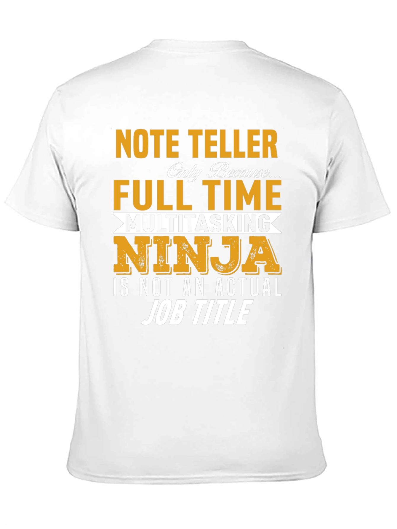 Black Note Teller Multitasking Ninja T-Shirt view 11