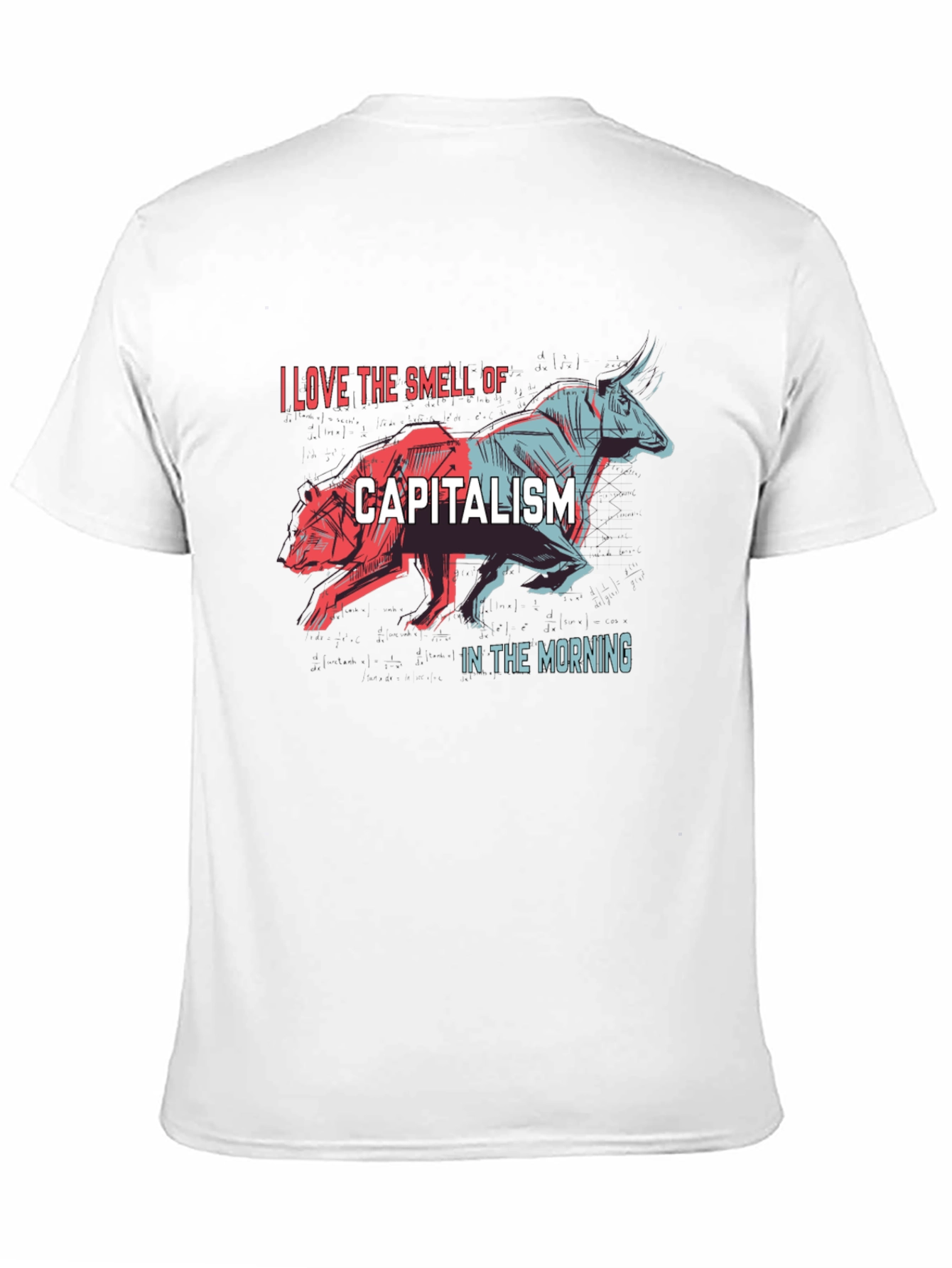 Black Capitalism Bull & Bear Graphic T-Shirt view 11