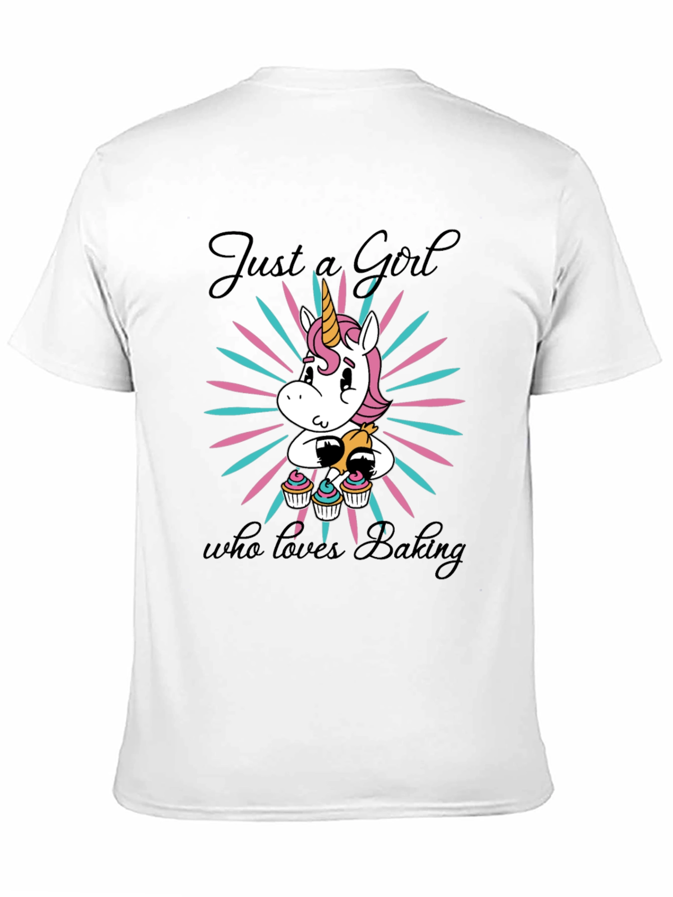 Black Just a Girl Who Loves Baking T-Shirt view 11
