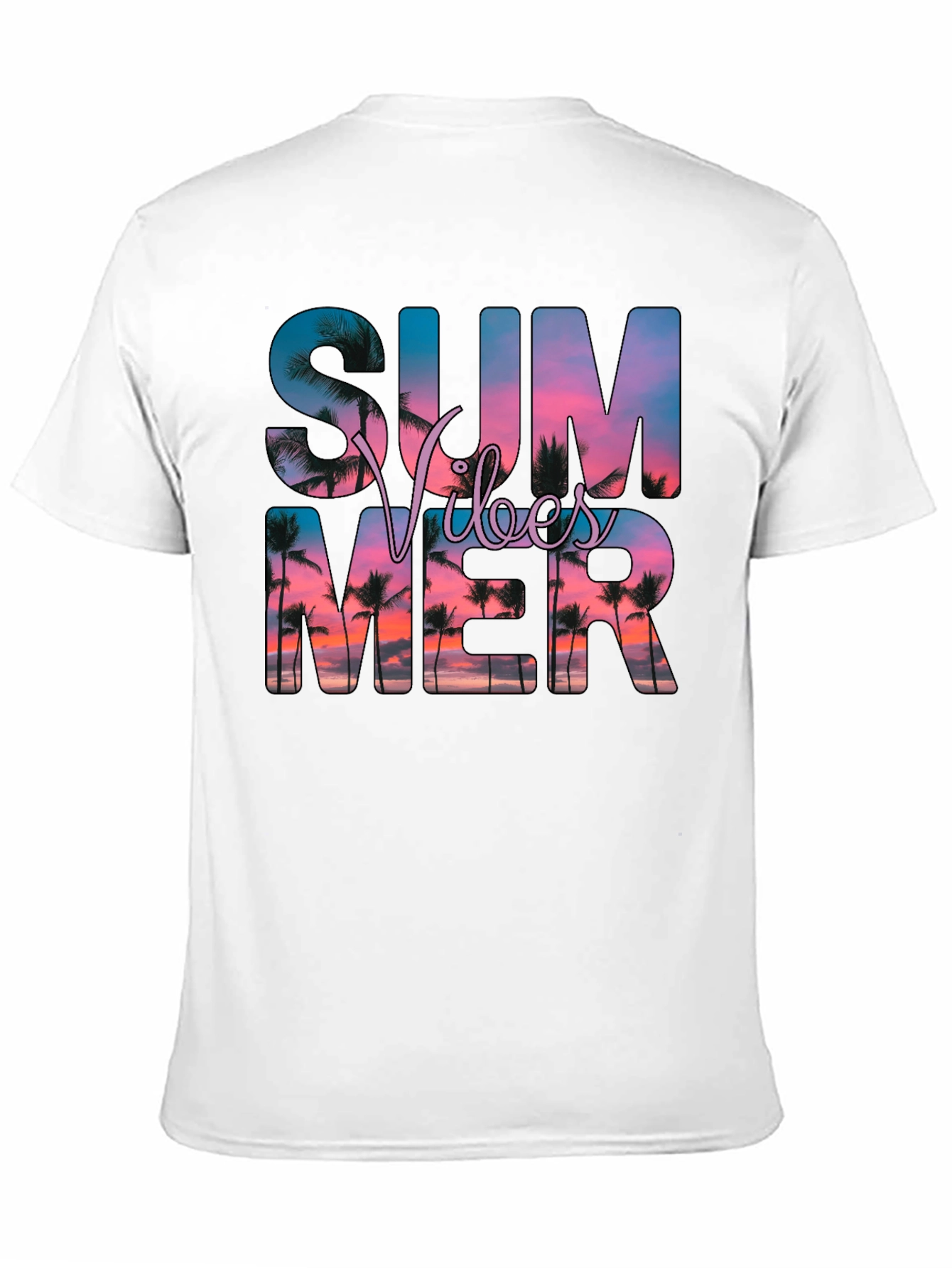 Black Summer Vibes Graphic Tee - Black Cotton Blend view 11