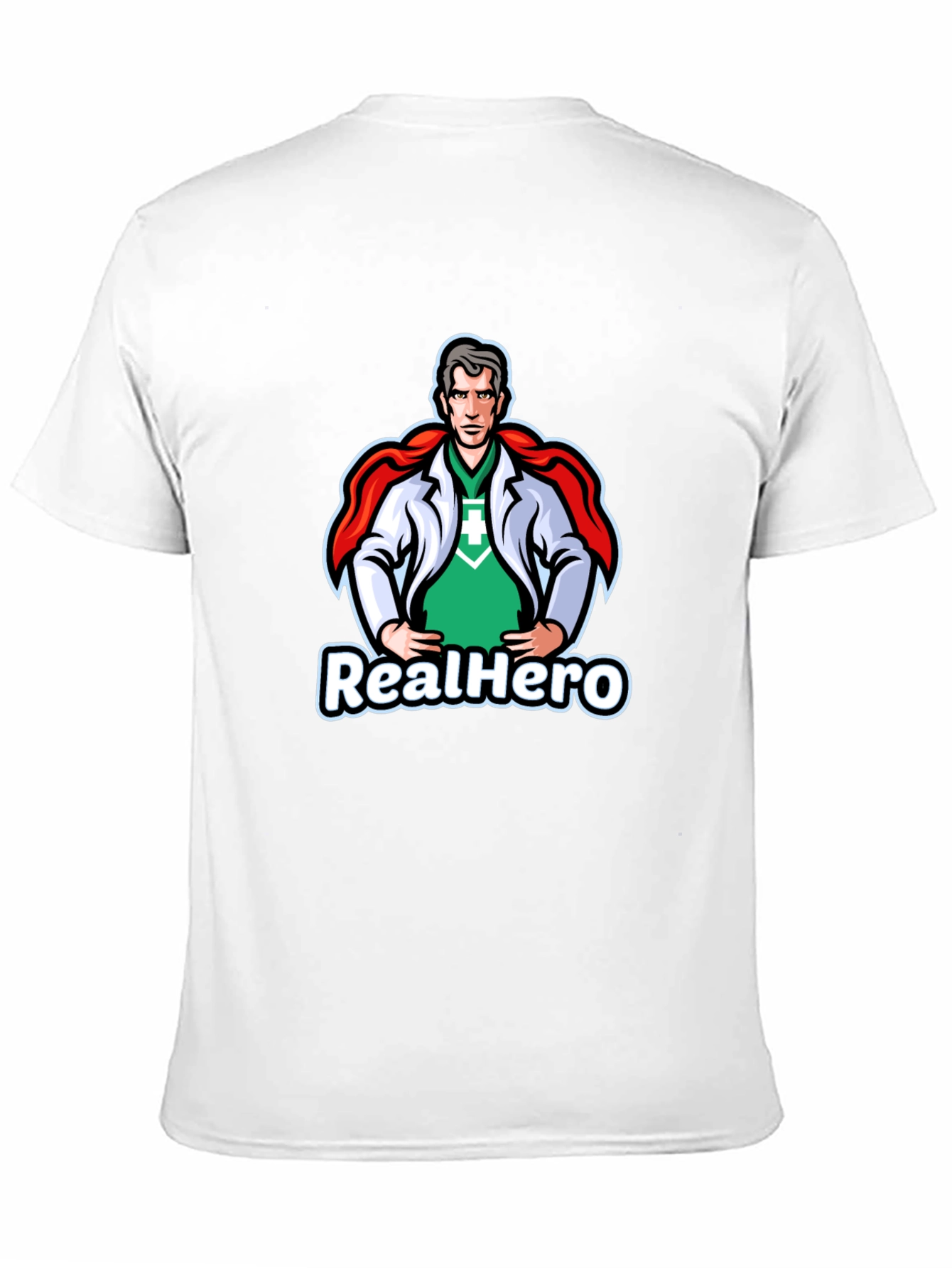 Black RealHero Doctor T-Shirt - Superhero Medical Apparel view 11