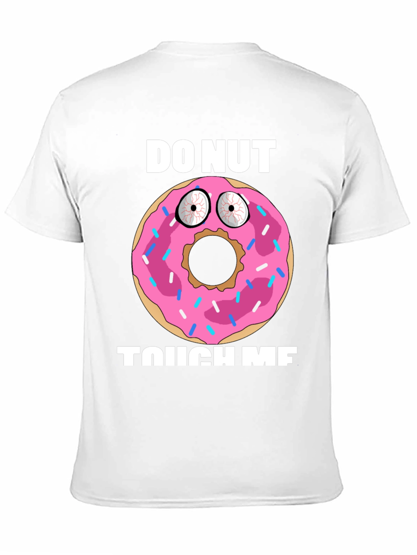 Black Funny Donut Graphic T-Shirt - Do Nut Touch Me! view 11
