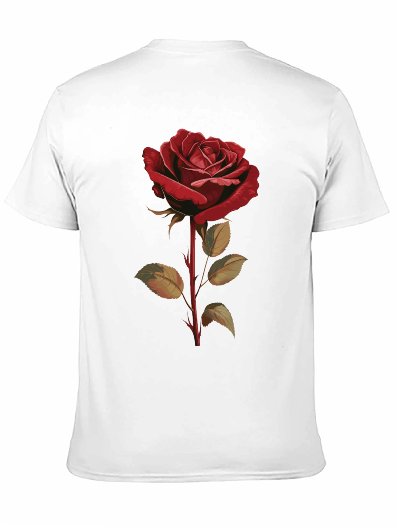 Black Classic Rose T-Shirt - Floral Graphic Tee view 11