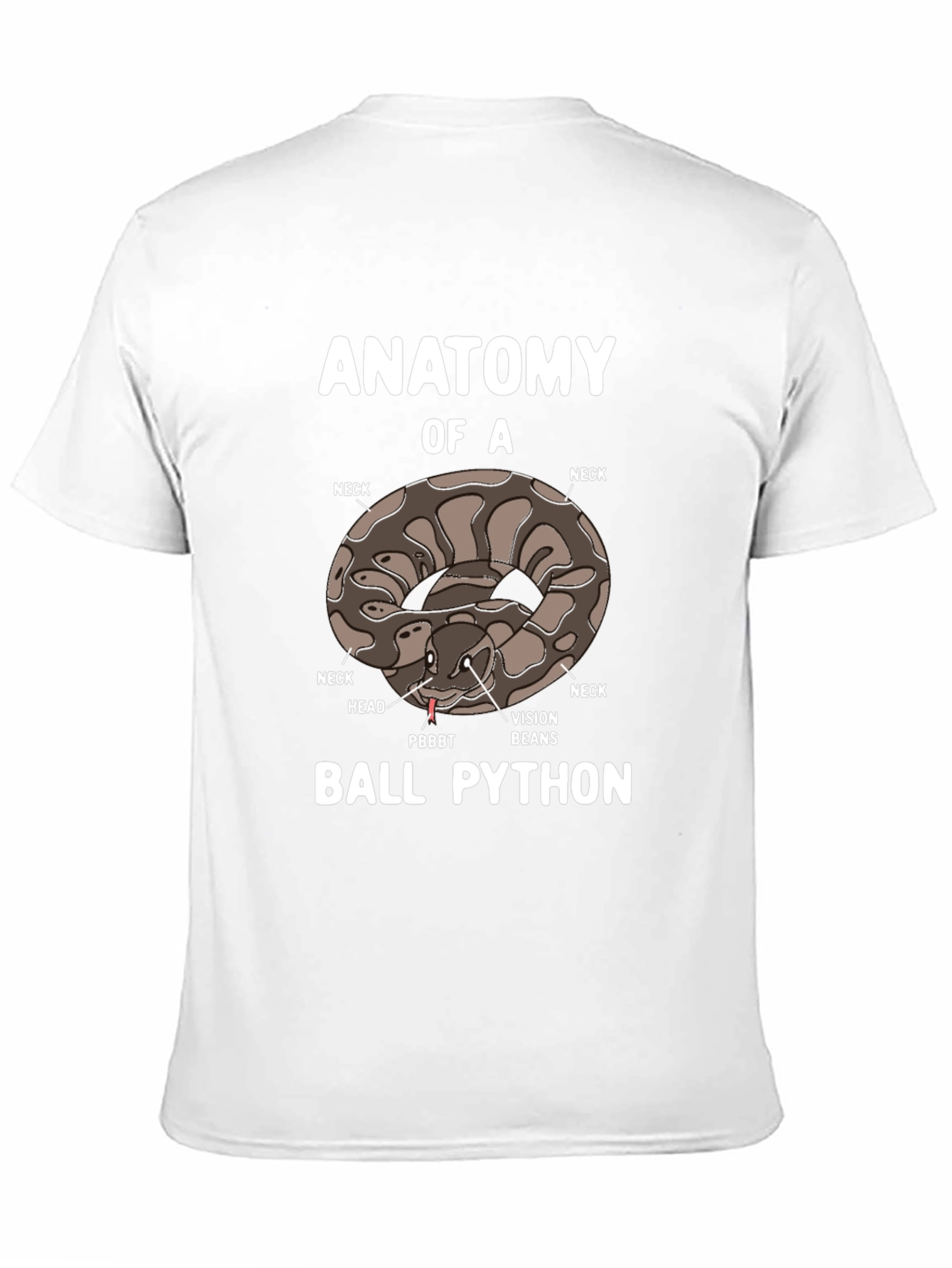 Black Anatomy of a Ball Python T-Shirt view 11