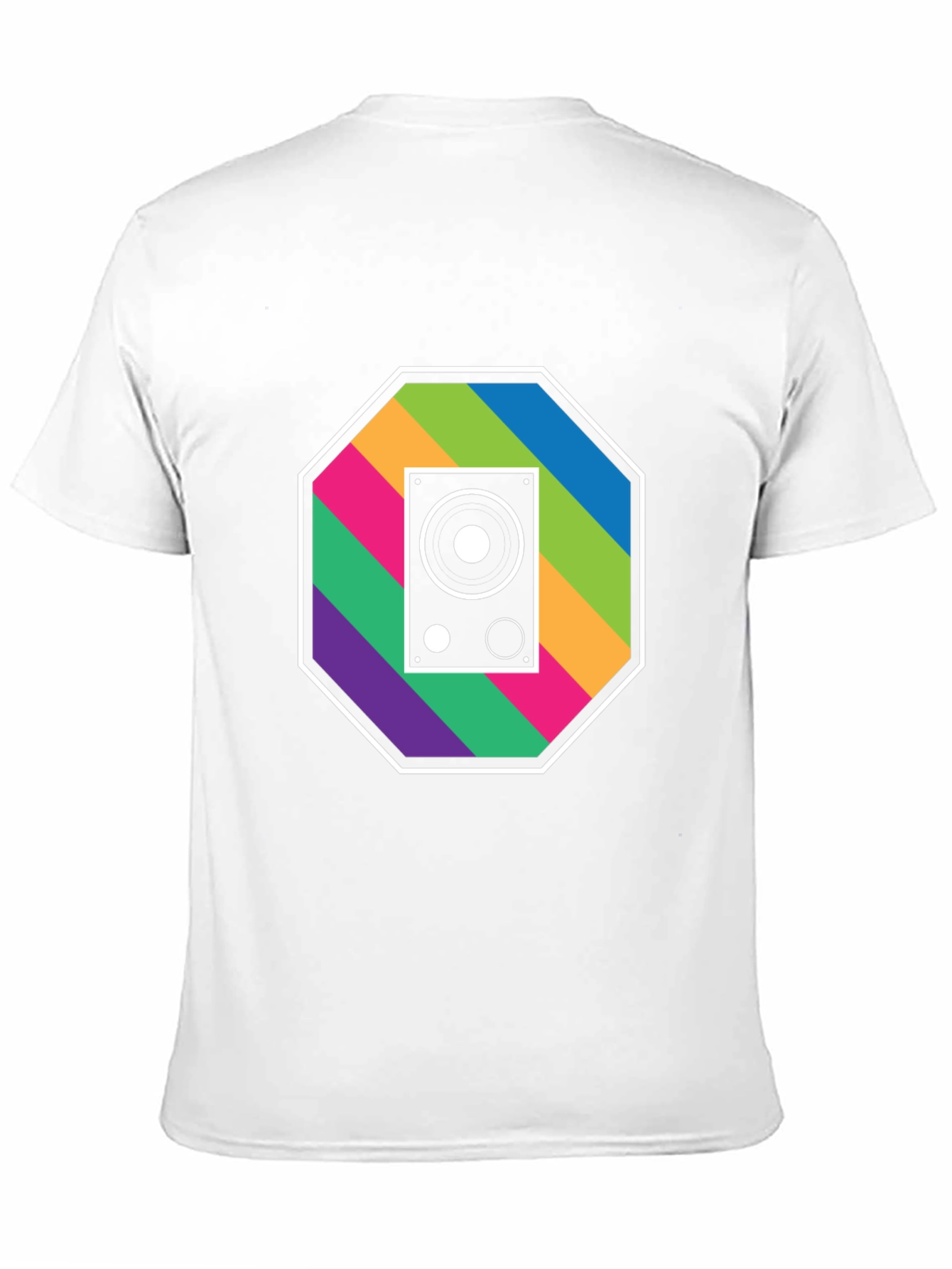 Black Retro Speaker Graphic Tee - Music Lover's T-Shirt view 11