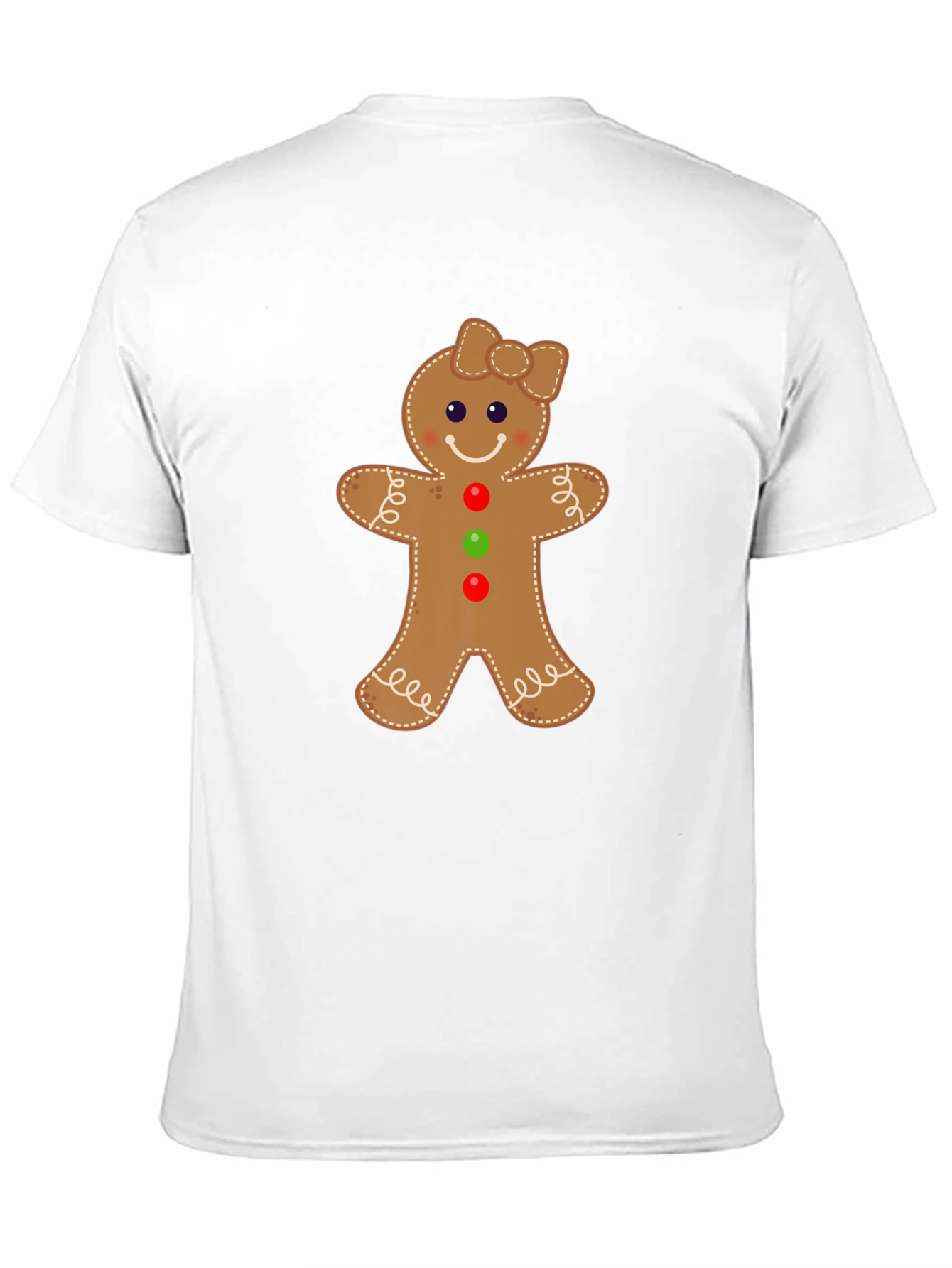 Black Gingerbread Man Holiday T-Shirt view 11