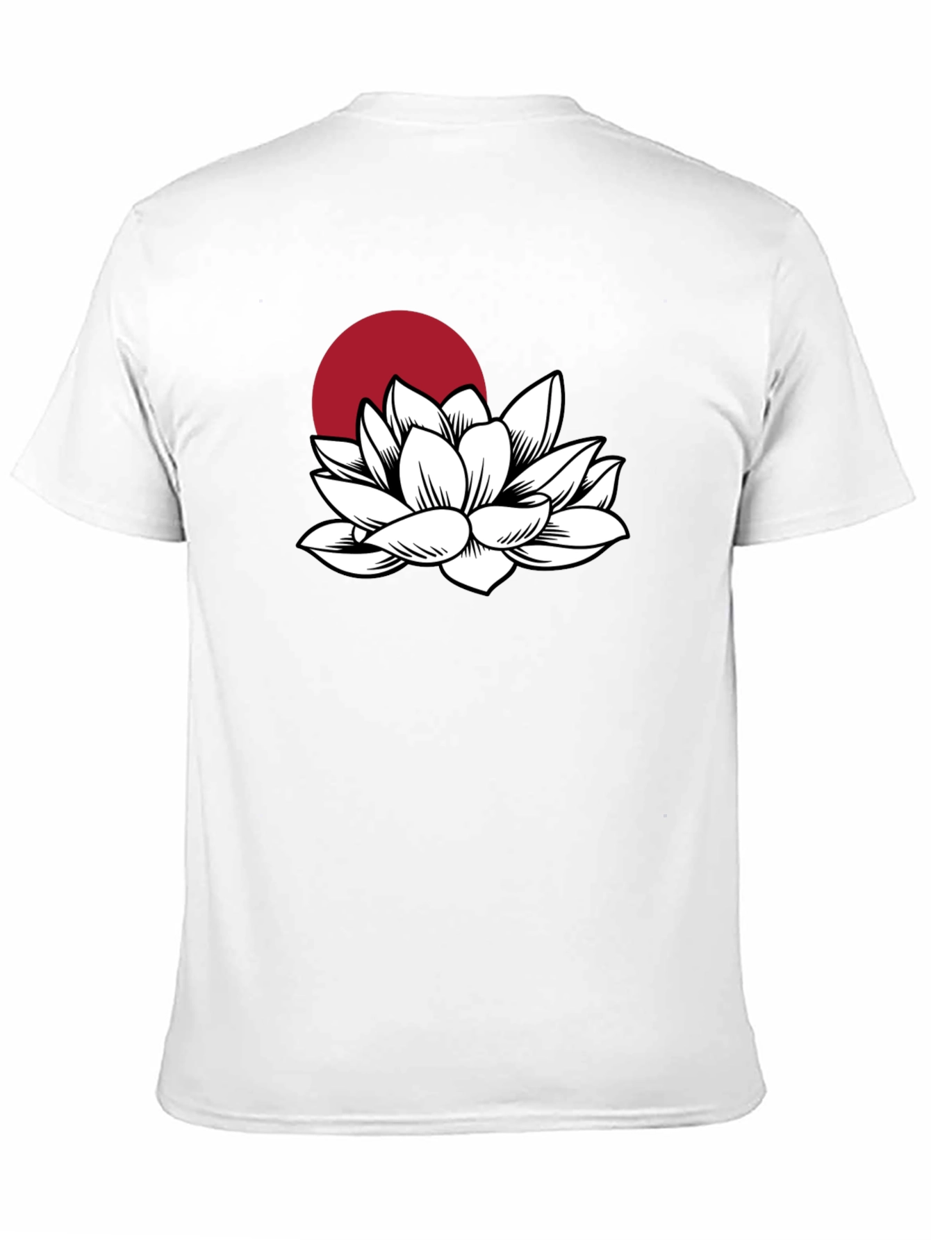 Black Lotus Flower T-Shirt - Black Graphic Tee view 11