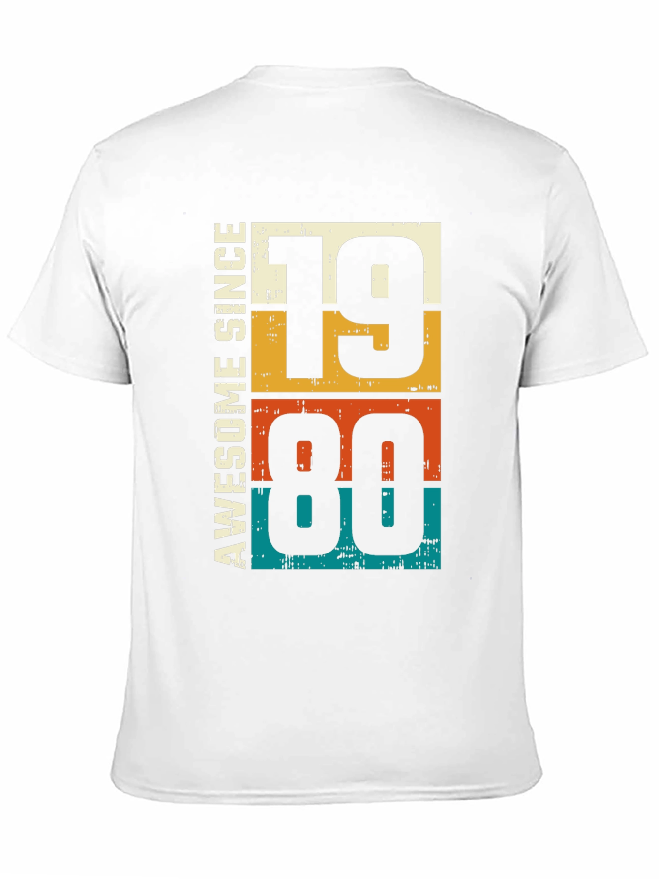 Black Awesome Since 1980 Graphic Tee - Retro Birthday Gift view 11