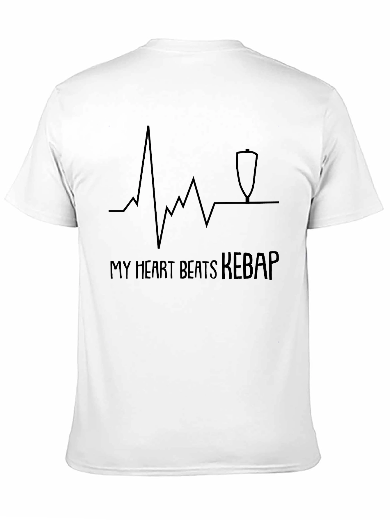Black My Heart Beats Kebab Graphic Tee view 11