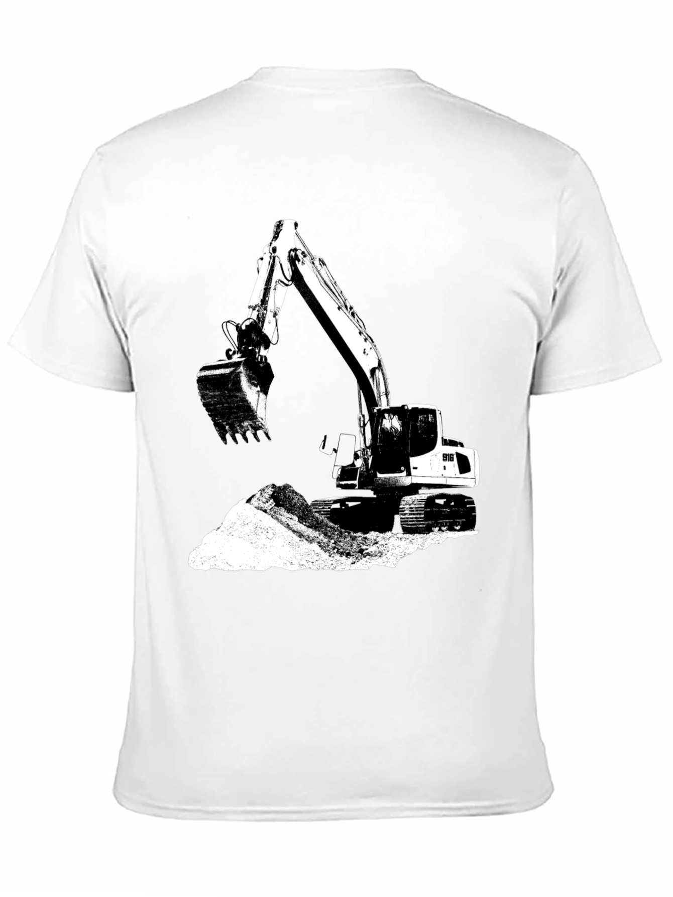 Black Excavator Graphic Tee - Black view 11