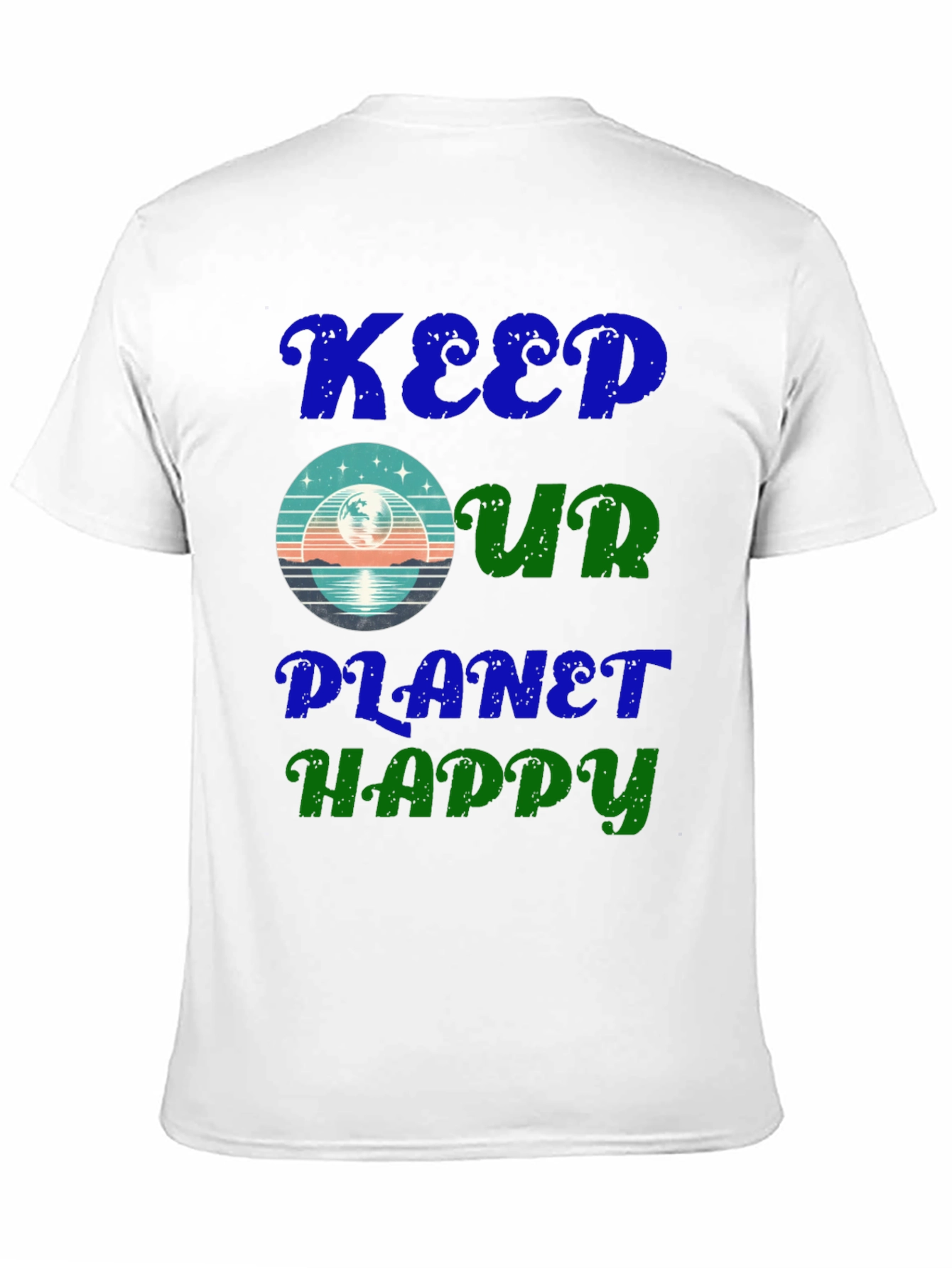 Black Keep Our Planet Happy Graphic Tee - Eco Friendly Fashion view 11