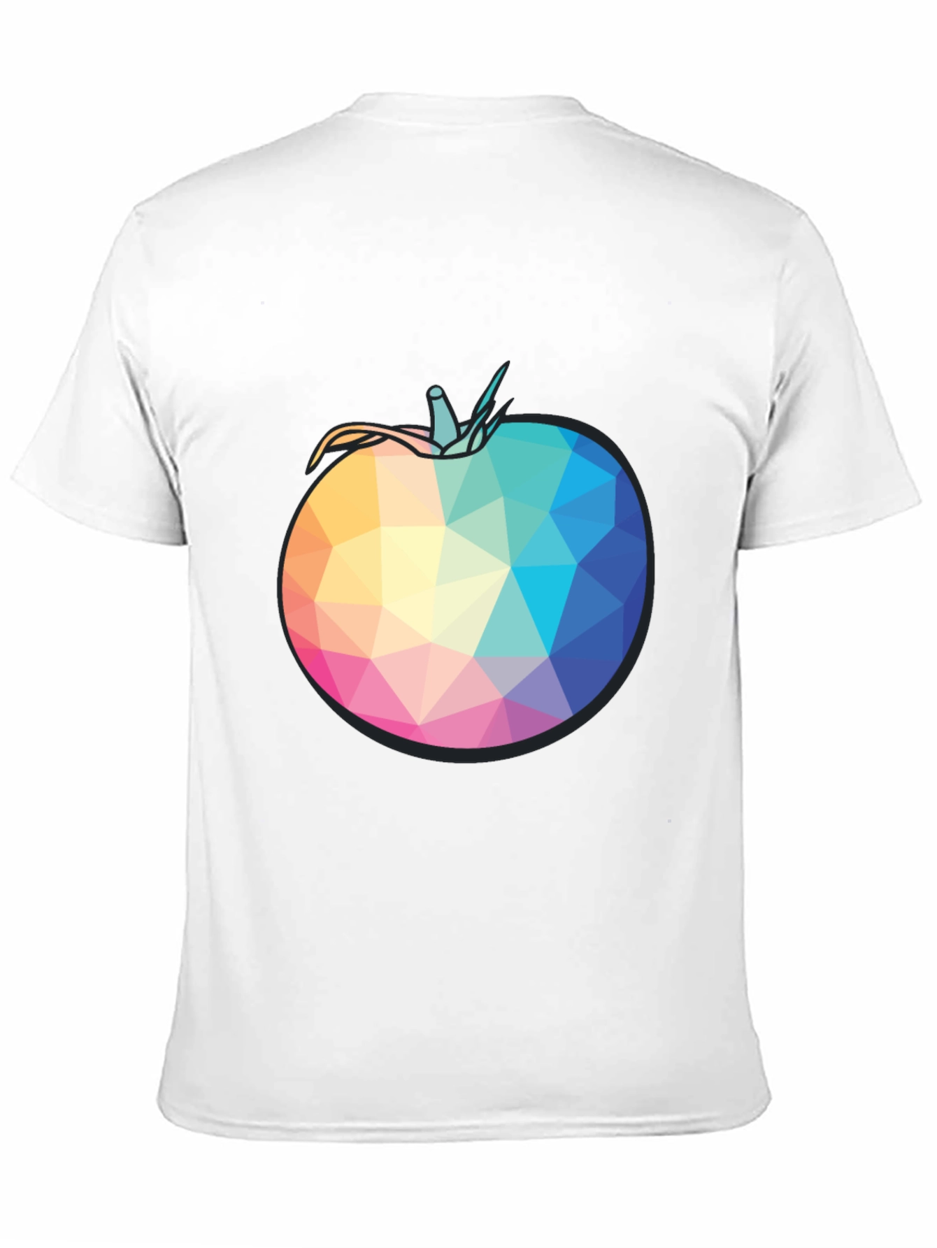 Black Geometric Tomato Black T-Shirt view 11