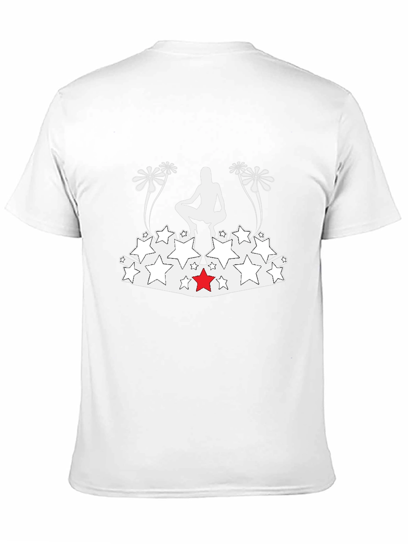 Black Novelty Graphic Tee - Silhouette Star Design view 11
