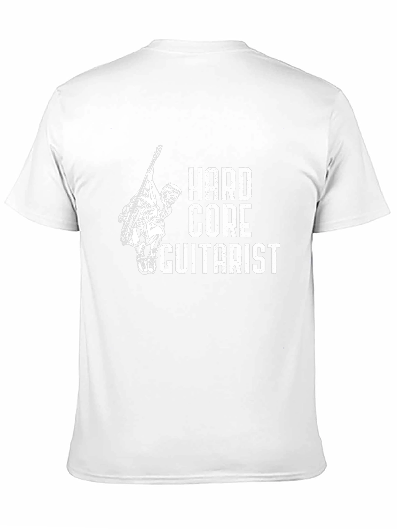 Black Hardcore Guitarist Black Graphic T-Shirt view 11