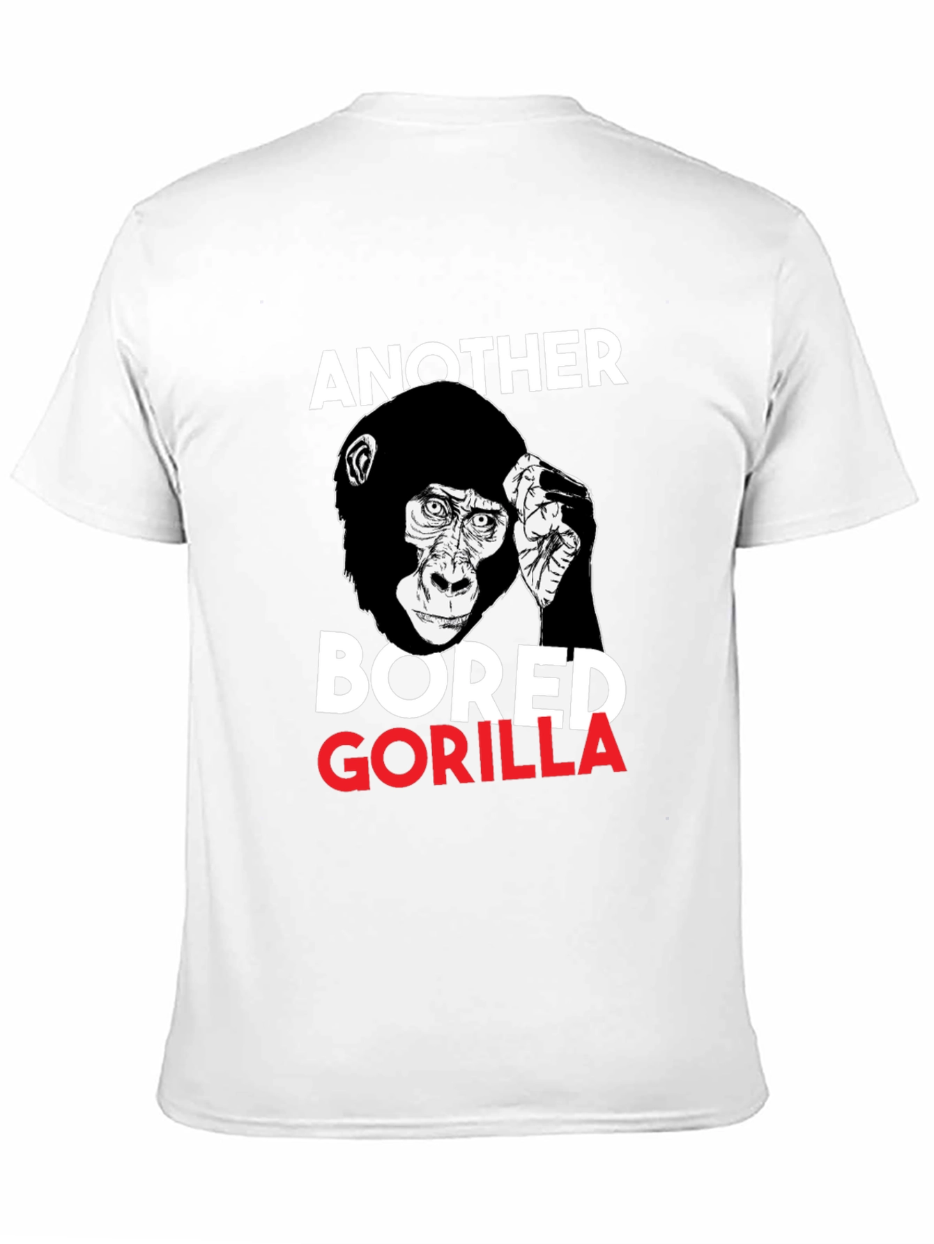 Black Bored Gorilla Graphic Tee - Unisex Black T-Shirt view 11