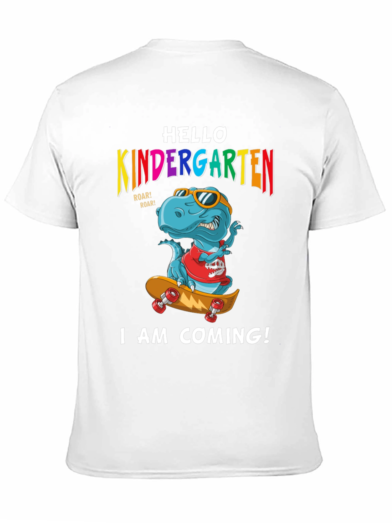 Black Hello Kindergarten Dinosaur T-Shirt view 11