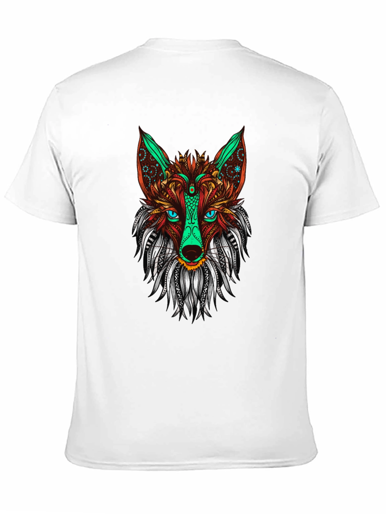 Fox Graphic Print Men's Black T-shirt - 11