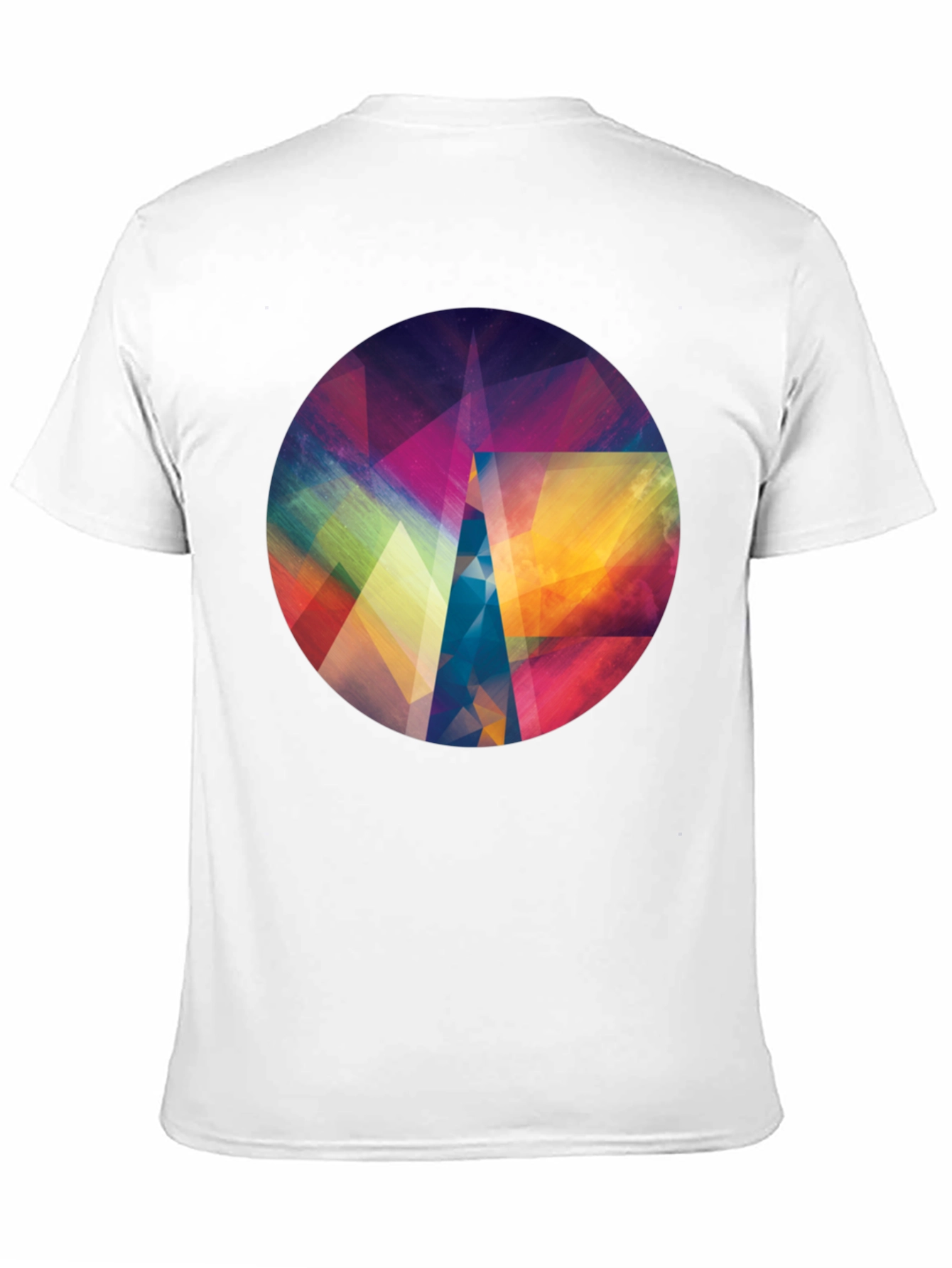 Black Geometric Abstract Art Men's Black T-Shirt view 11