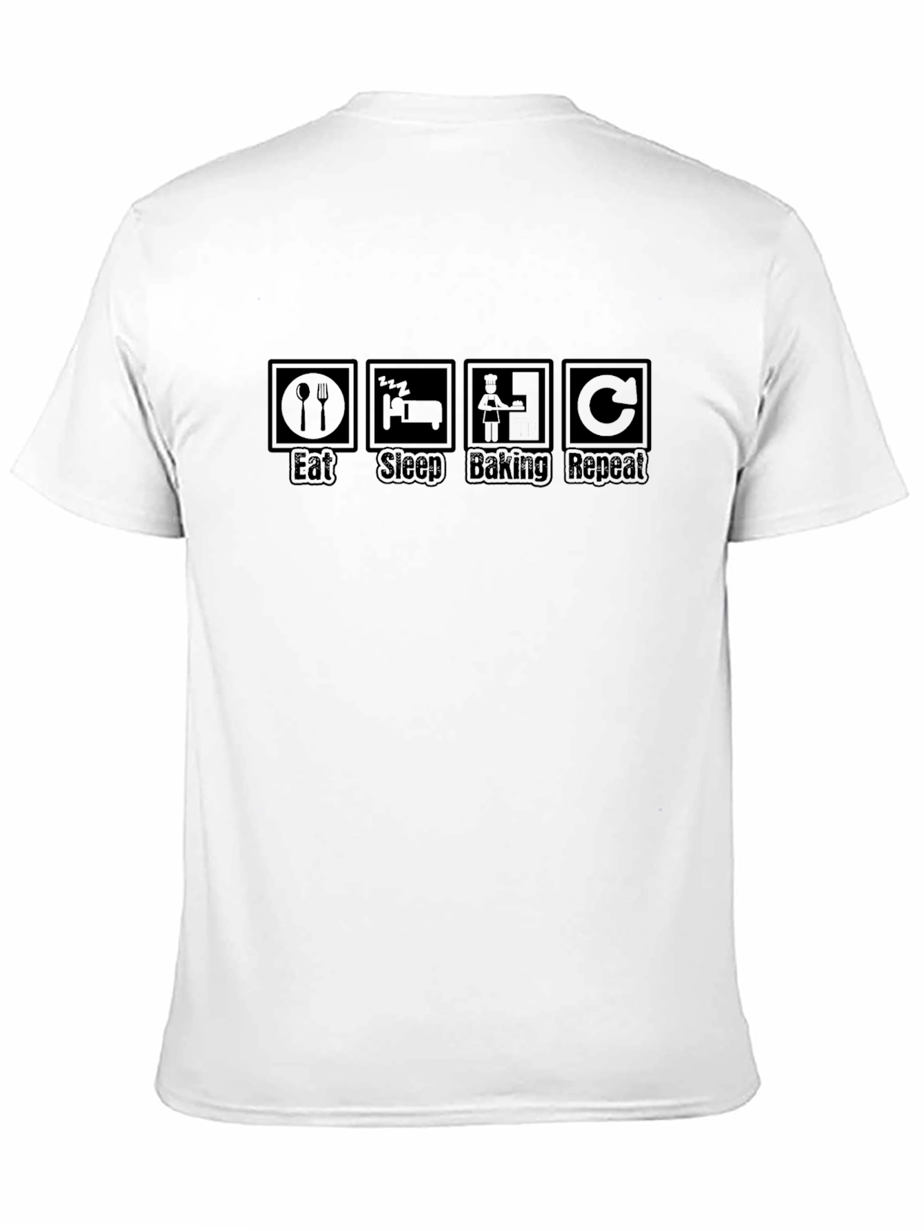 Black Eat Sleep Baking Repeat Black T-Shirt view 11