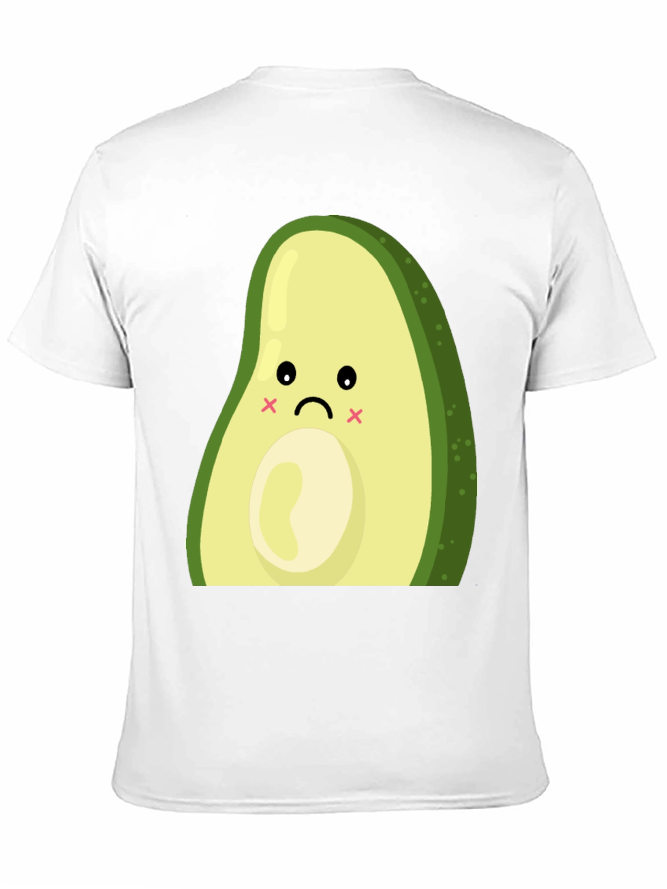 Black Sad Avocado Graphic T-Shirt - Cute and Unique view 11