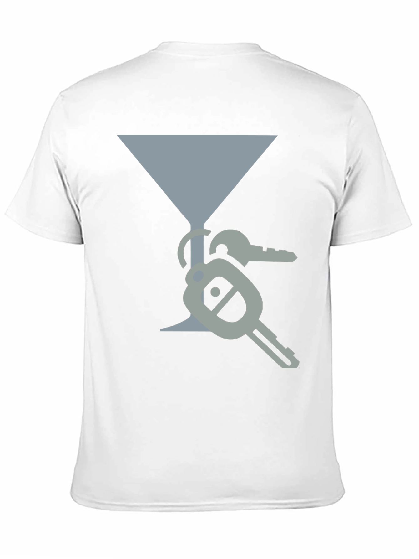 Black Martini Glass & Keys Graphic Tee view 11