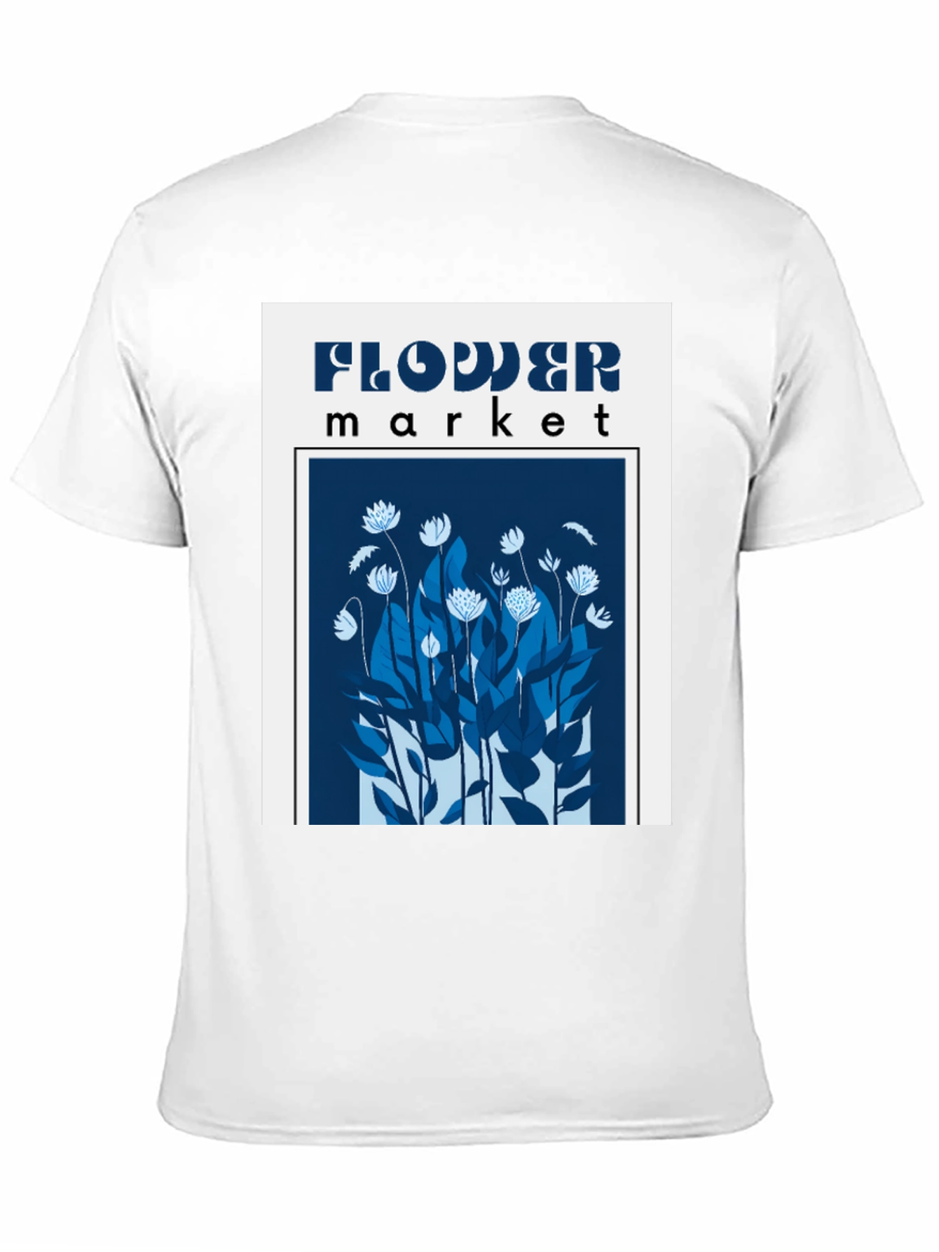 Black Flower Market Graphic Tee - Black Cotton Blend view 11