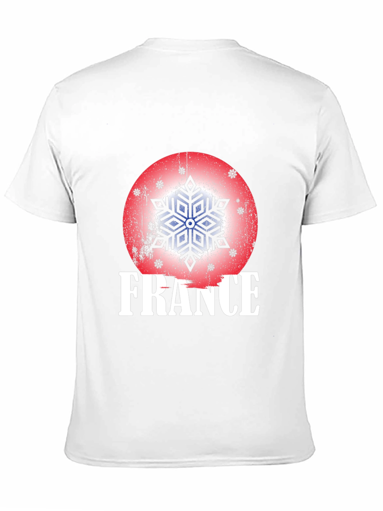 France Snowflake Graphic Tee - Winter Holiday Souvenir - 11