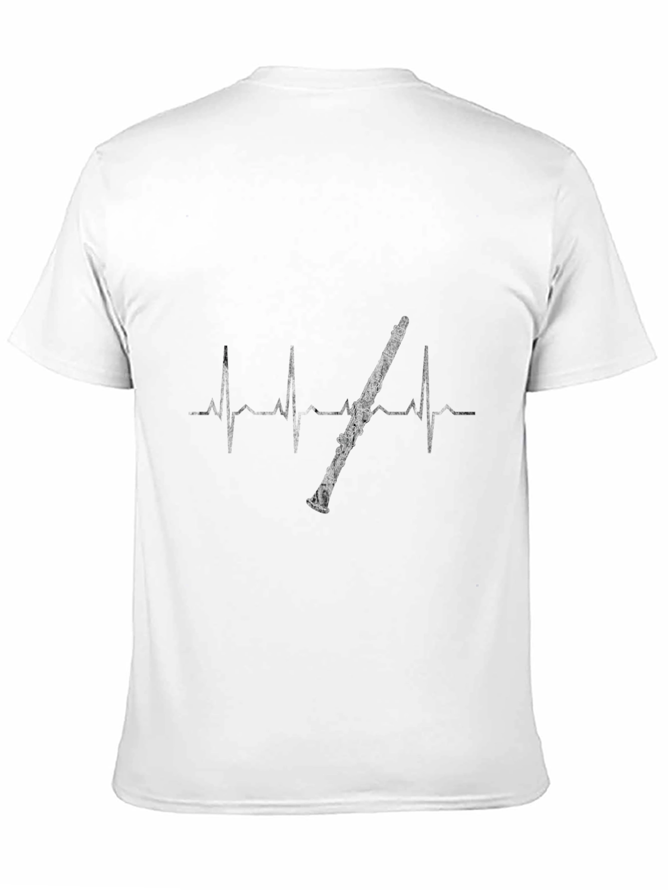 Black Clarinet Heartbeat T-Shirt - Music Lover Tee view 11