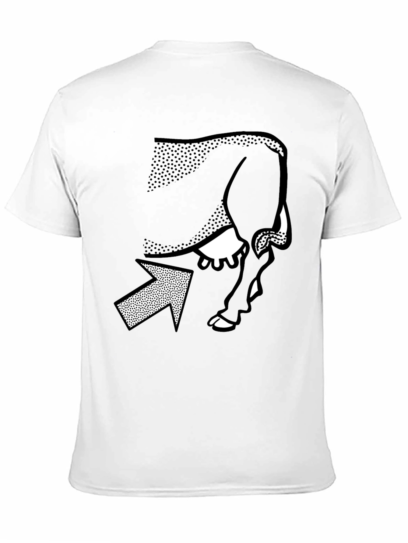 Black Optical Illusion T-Shirt - Cow or Woman? view 11