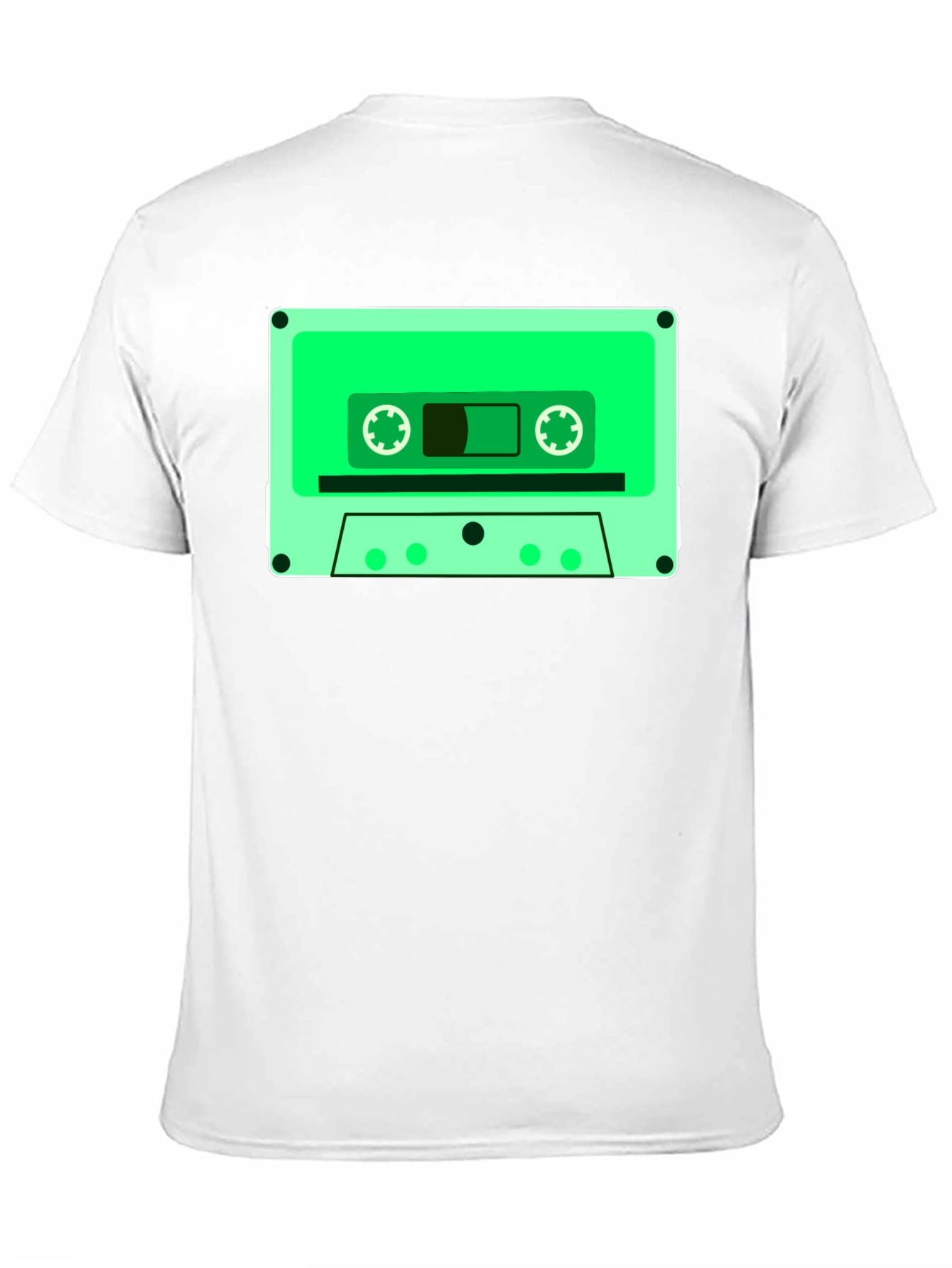 Black Retro Cassette Tape Graphic Tee - Black Cotton Blend view 11
