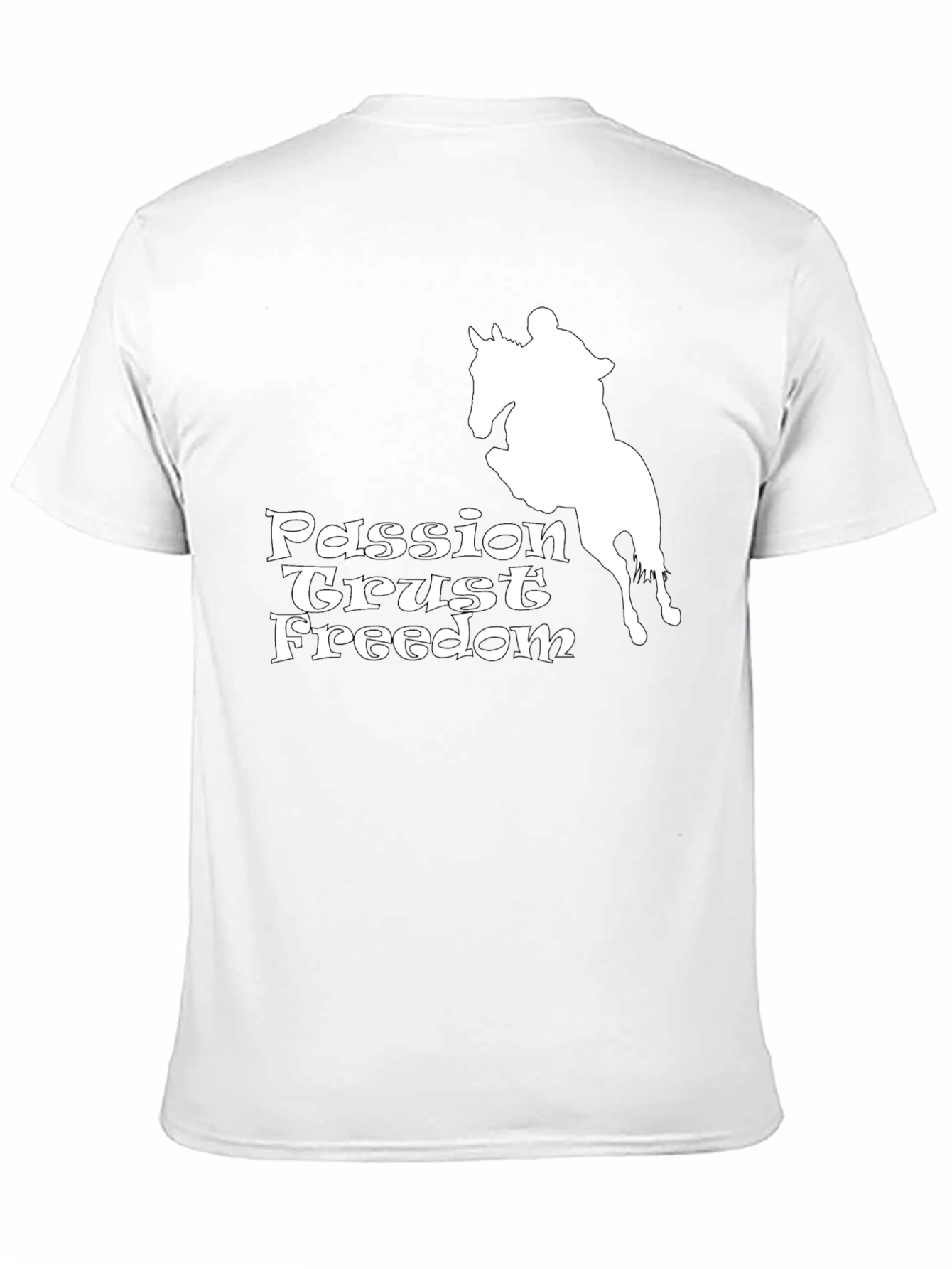 Black Passion Trust Freedom Horse Graphic Tee view 11