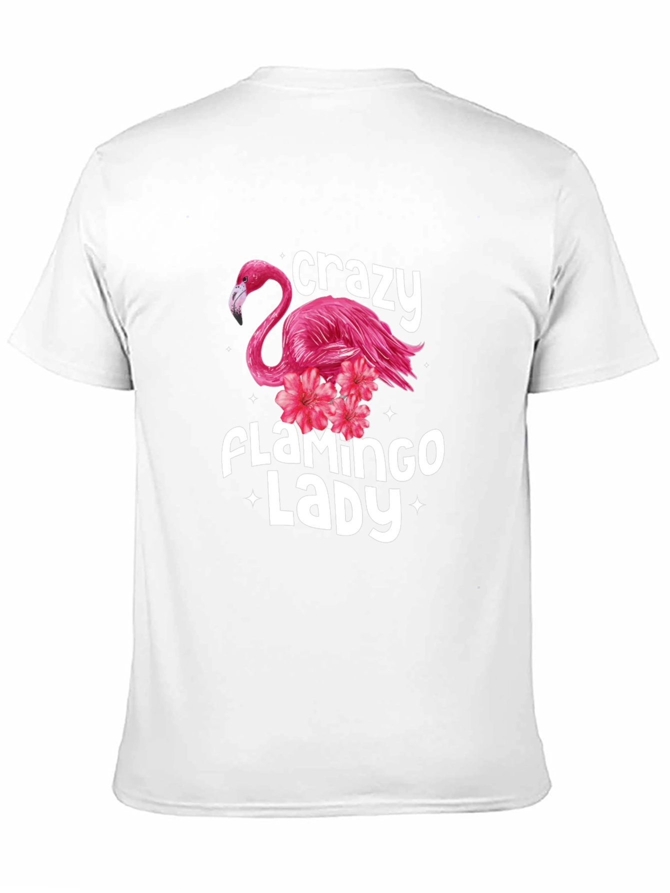 Black Crazy Flamingo Lady Graphic Tee view 11