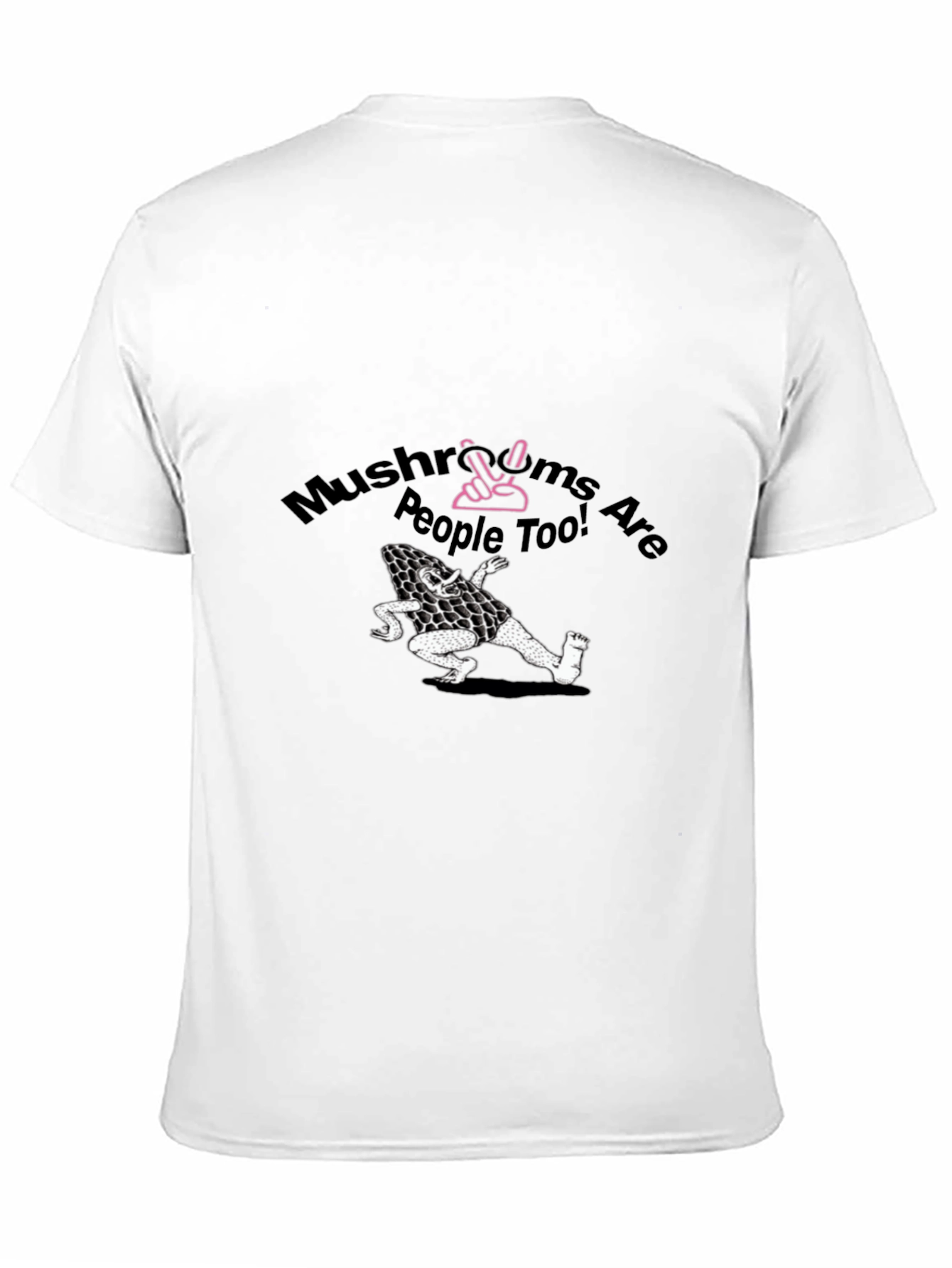 Black Mushroom People T-Shirt - Vegan Tee view 11