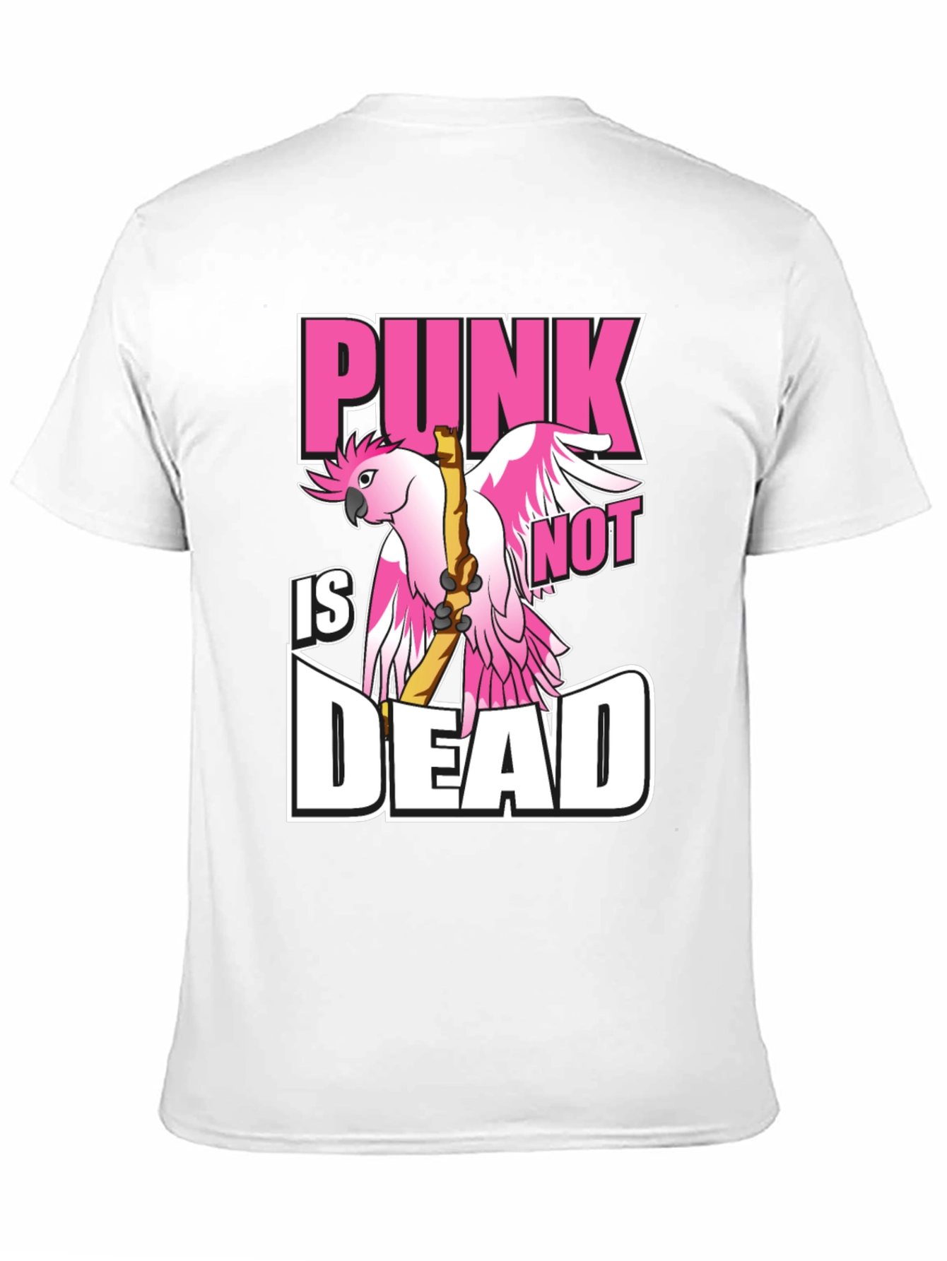 Black Punk Not Dead T-Shirt - Bird Design view 11