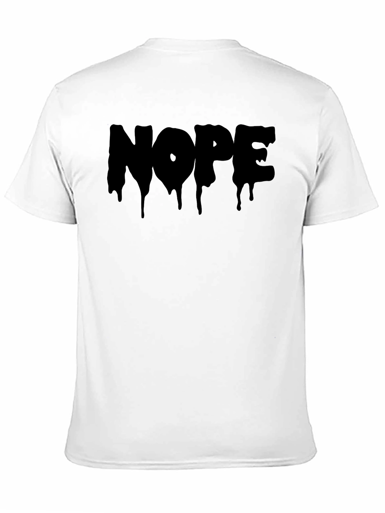 Black Nope Drip Graphic Tee - Men's Black T-Shirt view 11