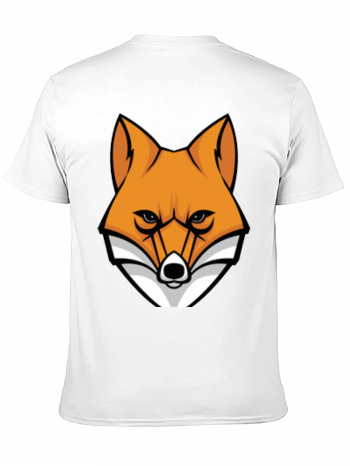 Black Cool Fox Graphic Tee - Black Cotton T-Shirt view 11