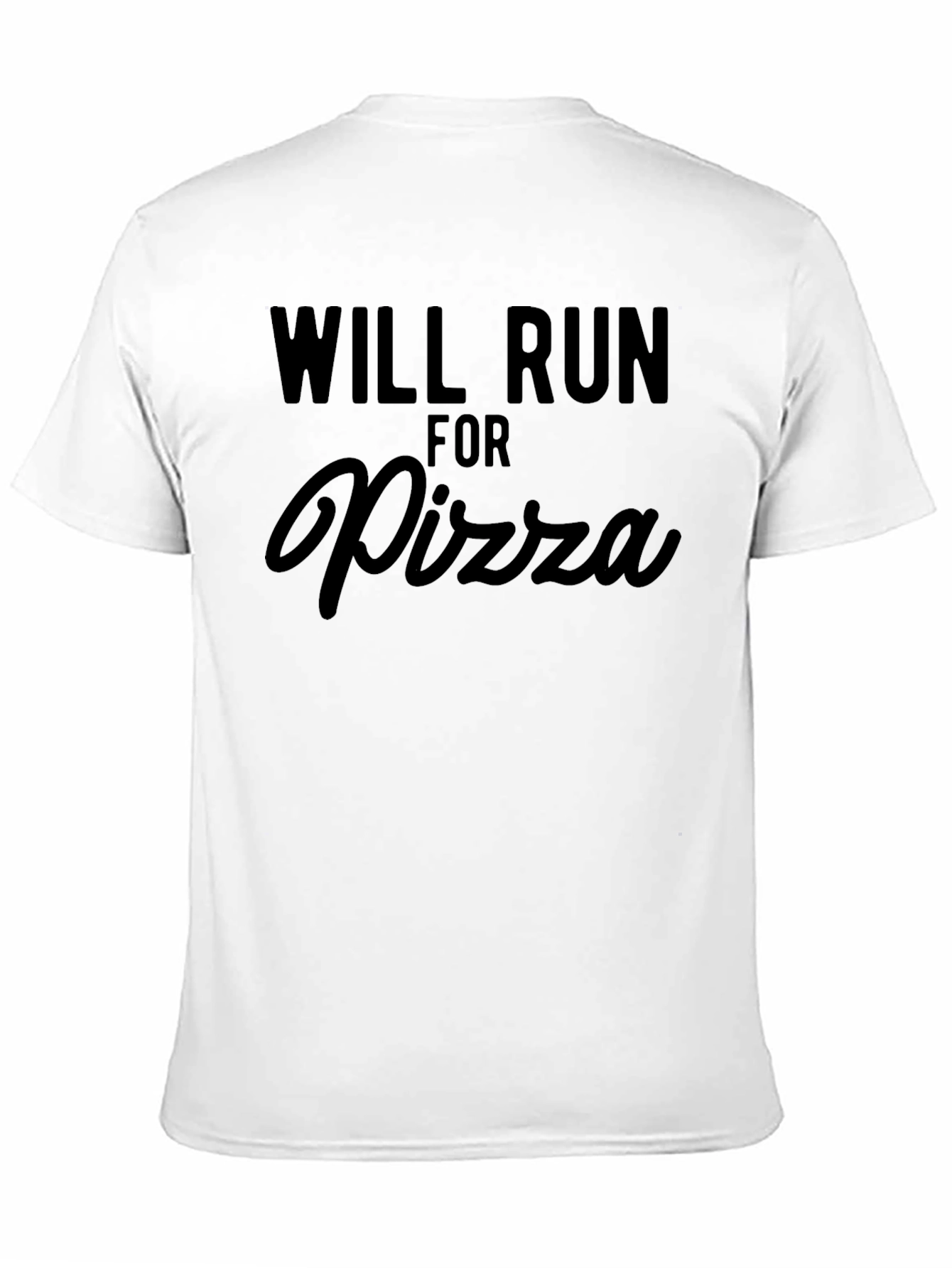 Black Will Run For Pizza T-Shirt - Funny Graphic Tee view 11