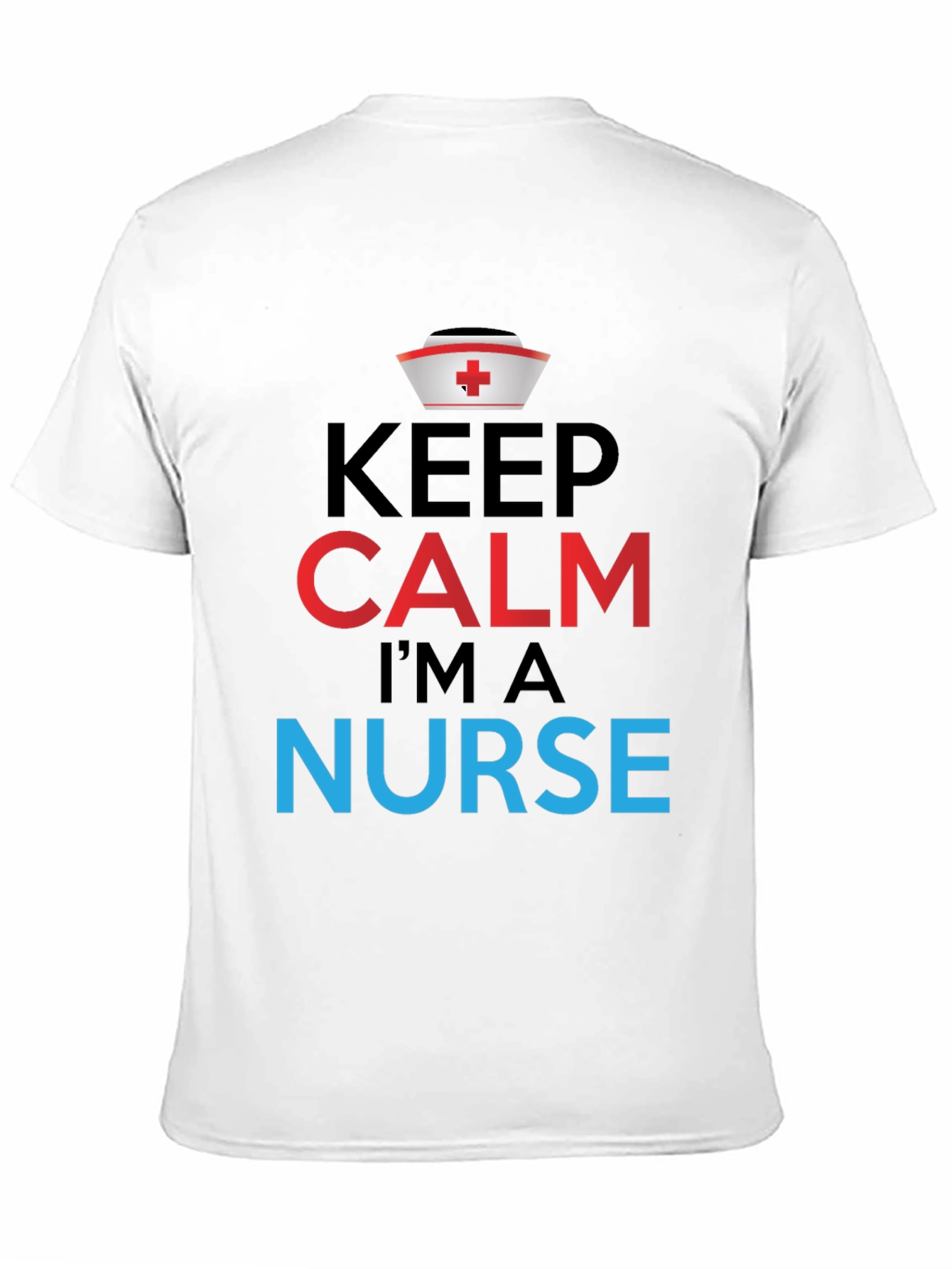 Black Keep Calm I'm a Nurse Graphic Tee view 11