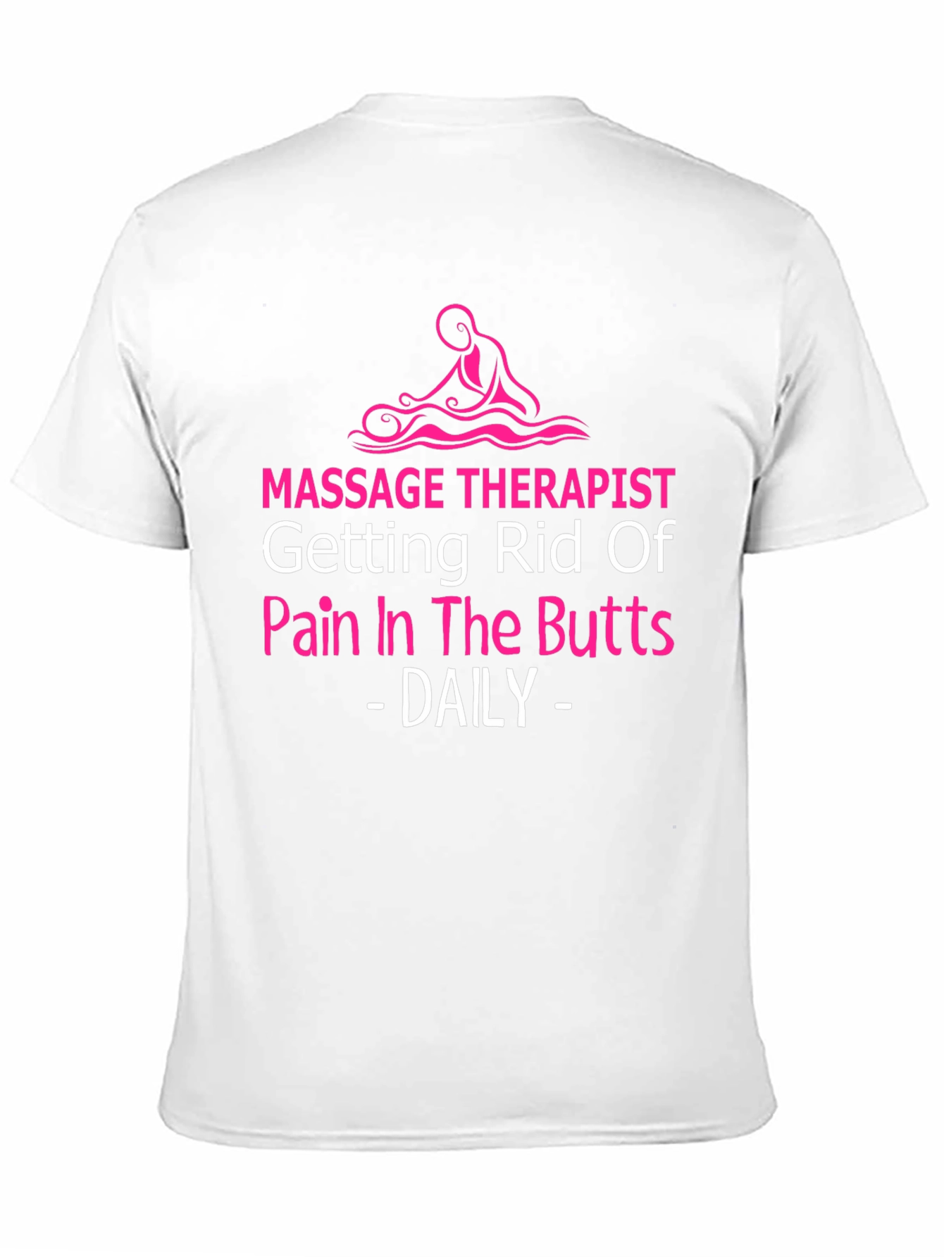 Black Massage Therapist Novelty T-Shirt - Pain Relief Humor view 11